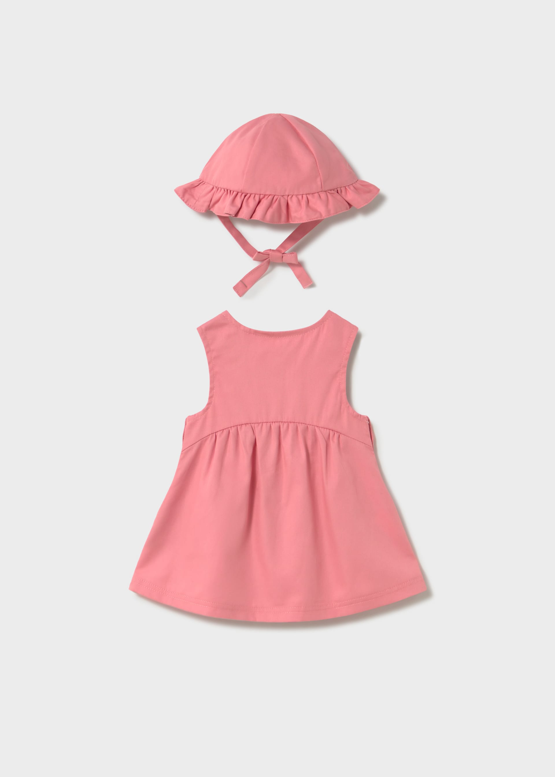 Newborn Girl Dress with Hat Set