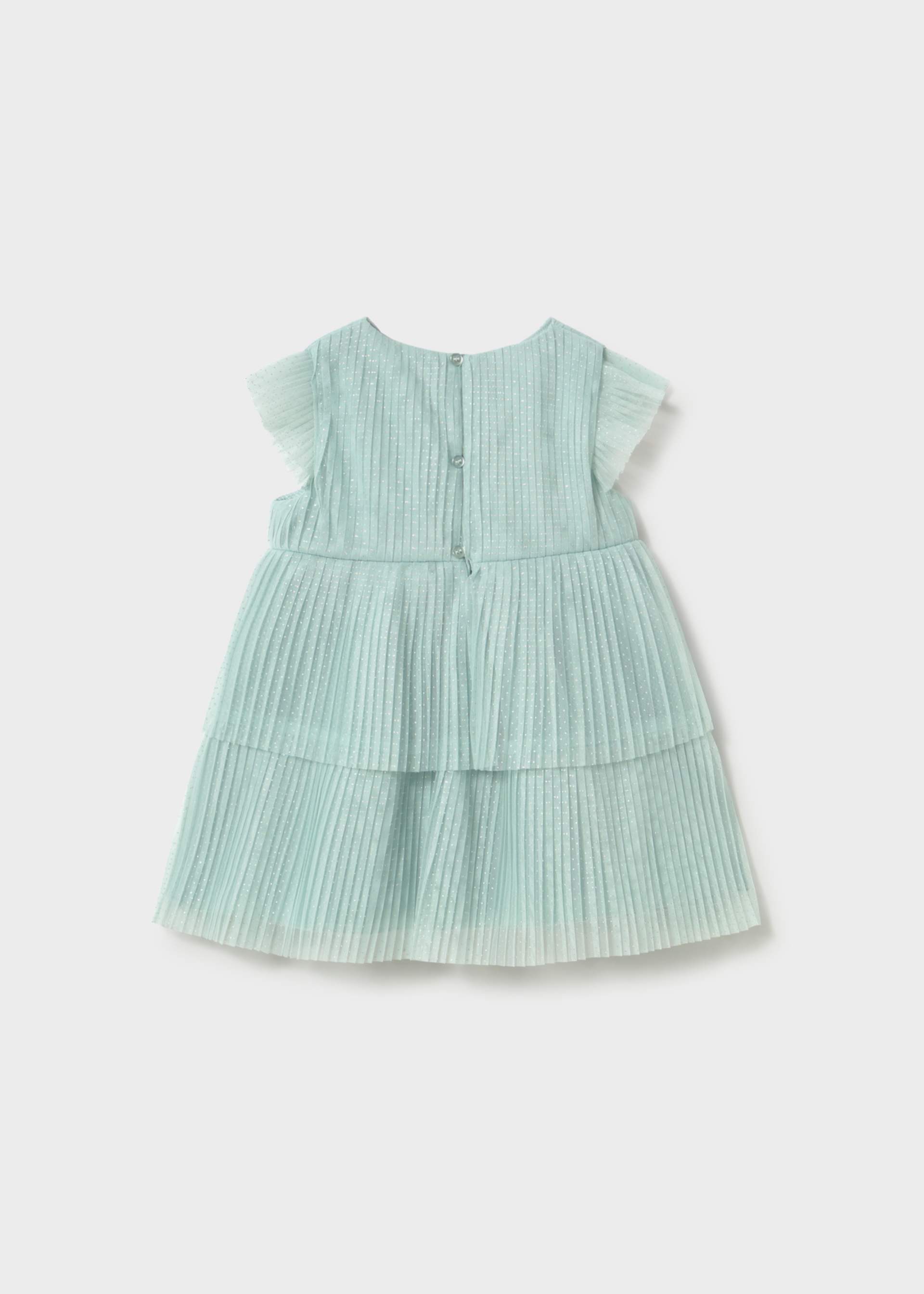 Vestito tulle plissettato neonata