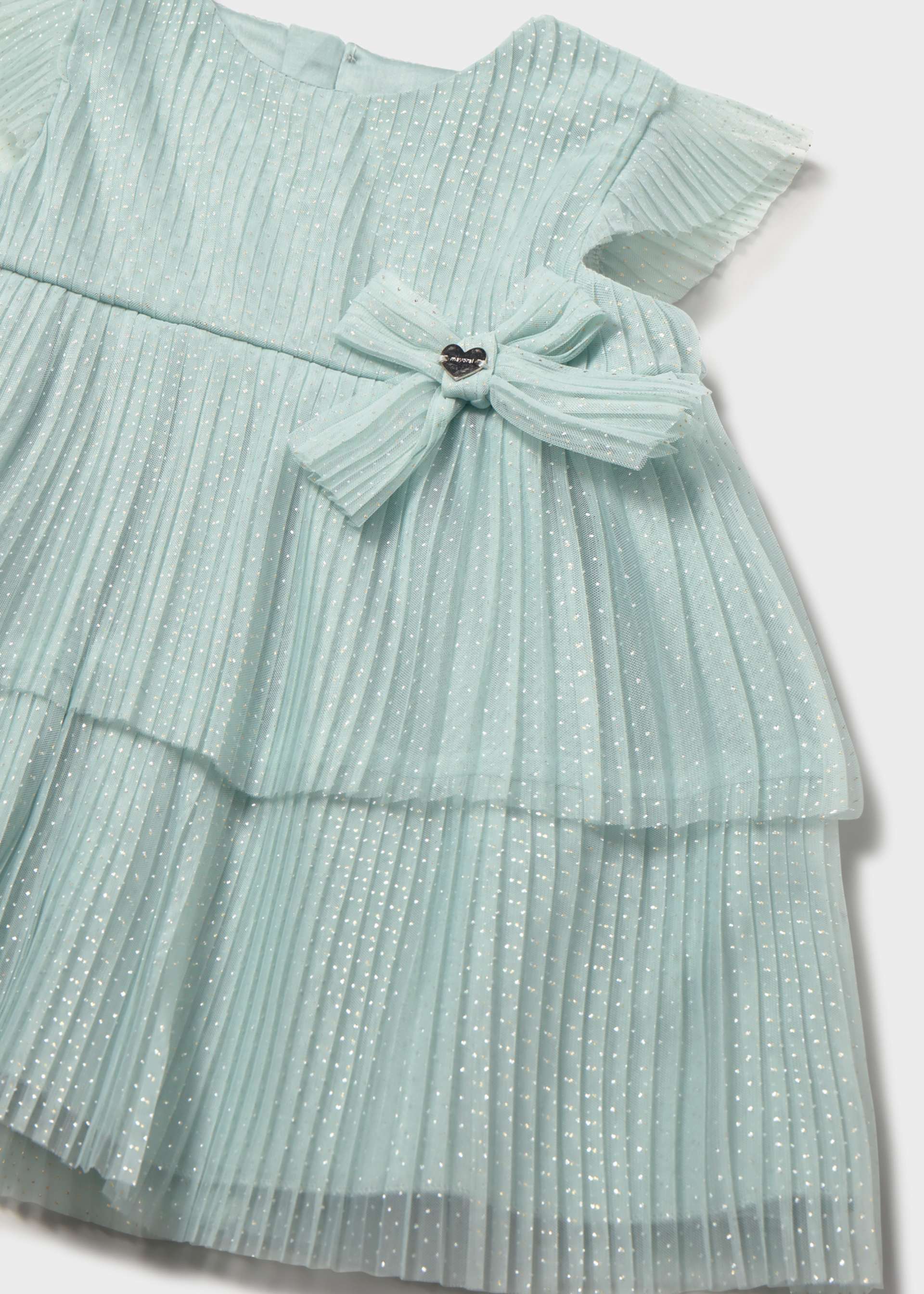 Vestito tulle plissettato neonata
