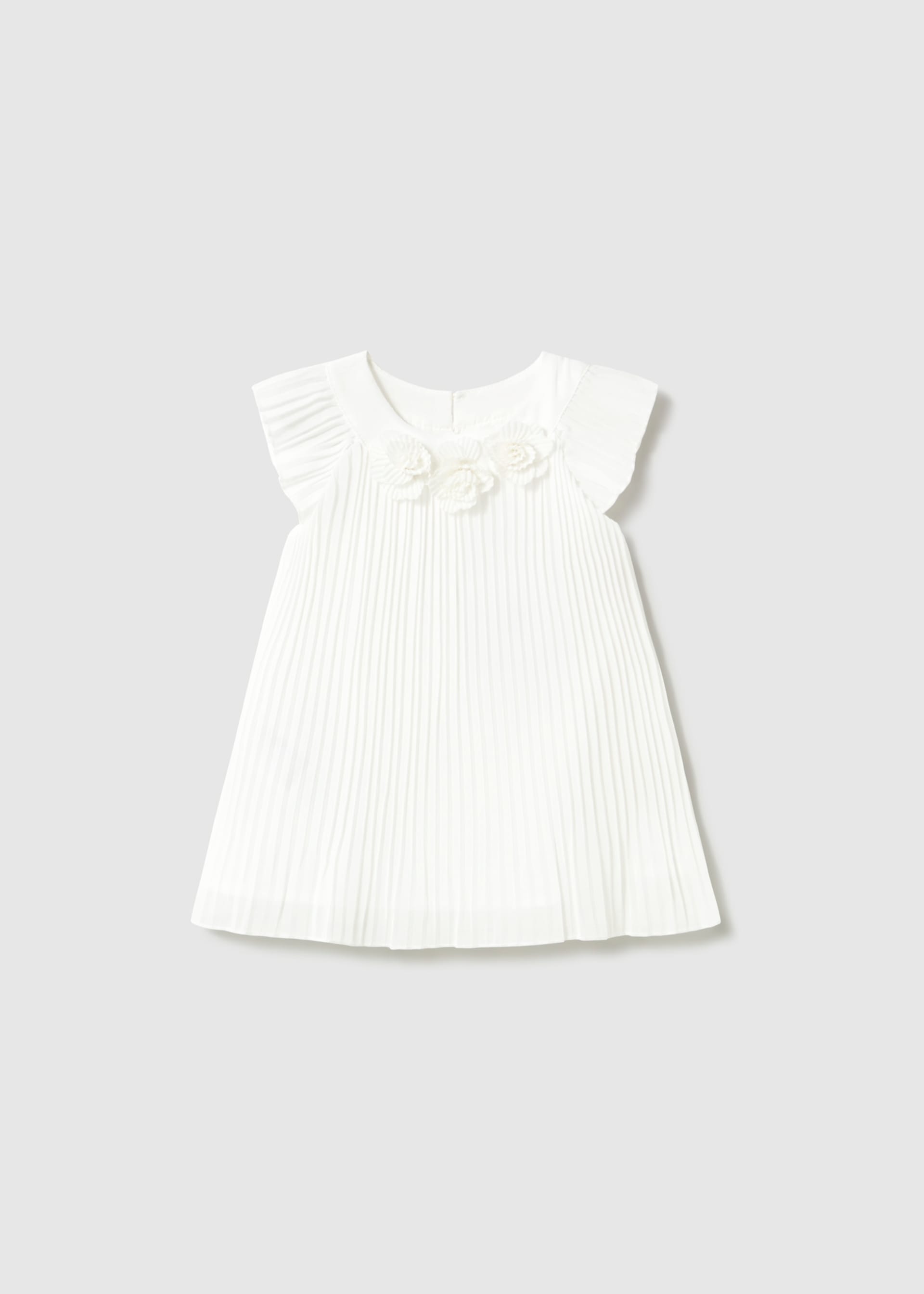 Baby pleated dress with flowers