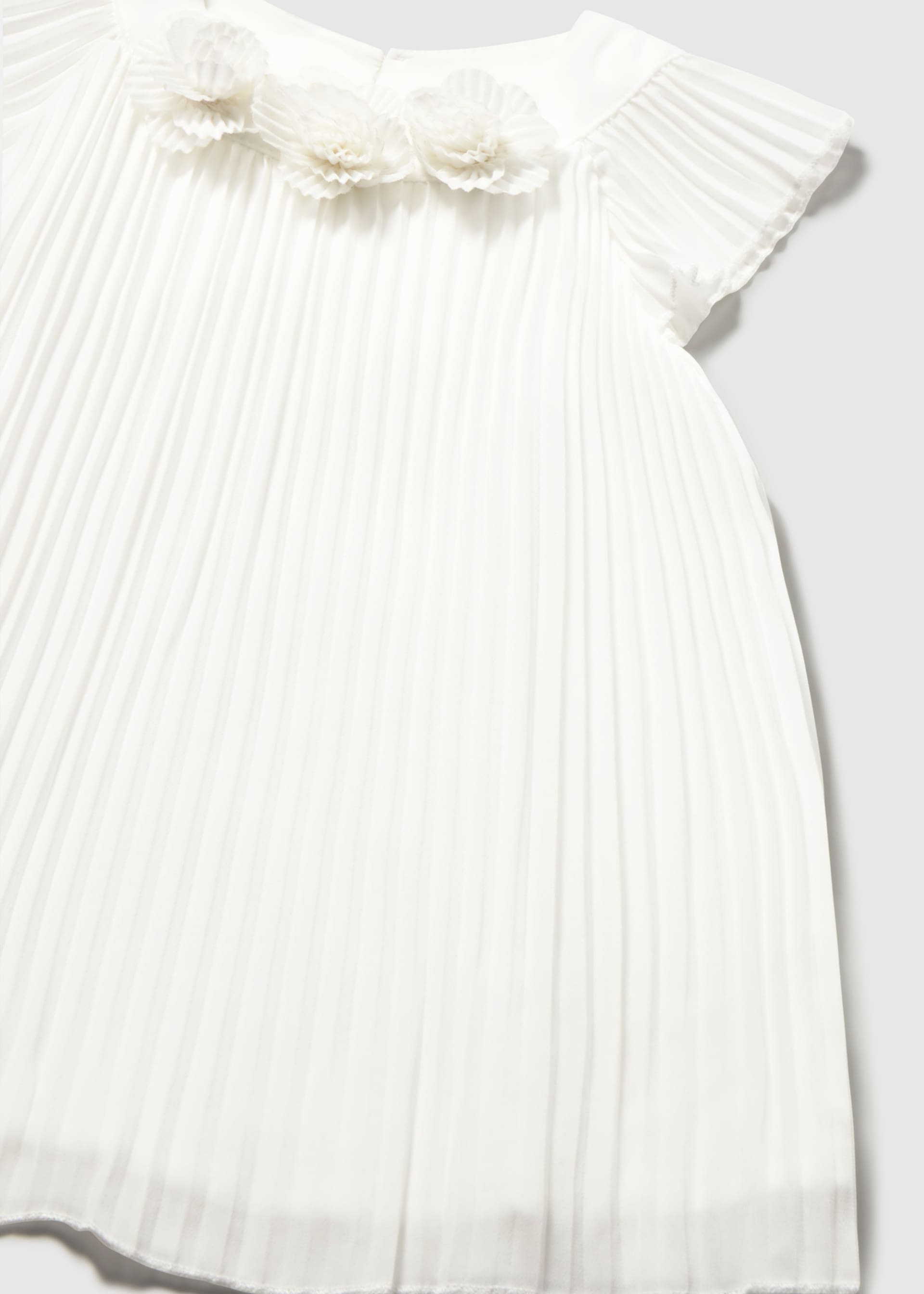 Baby pleated dress with flowers