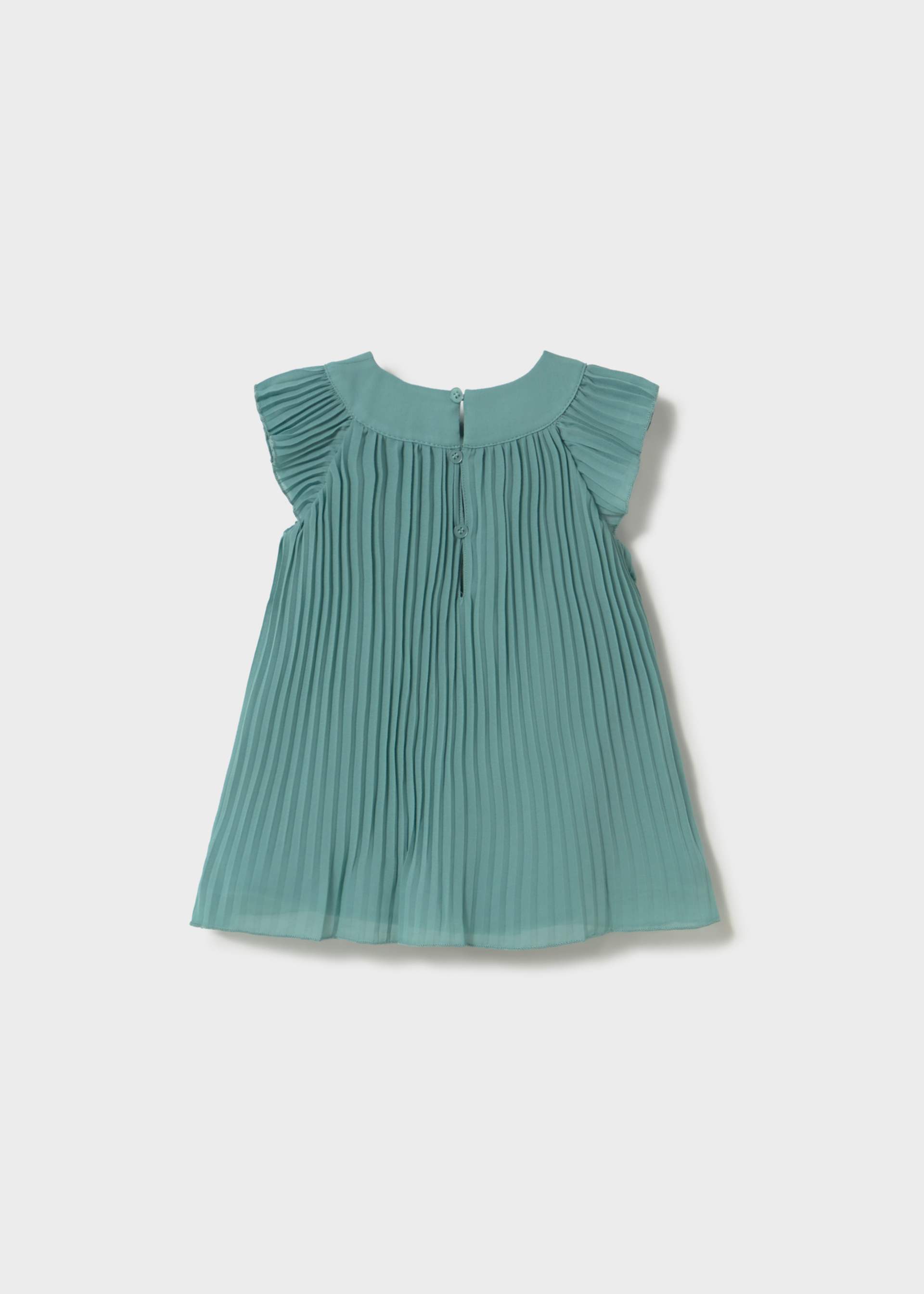 Baby pleated dress with flowers