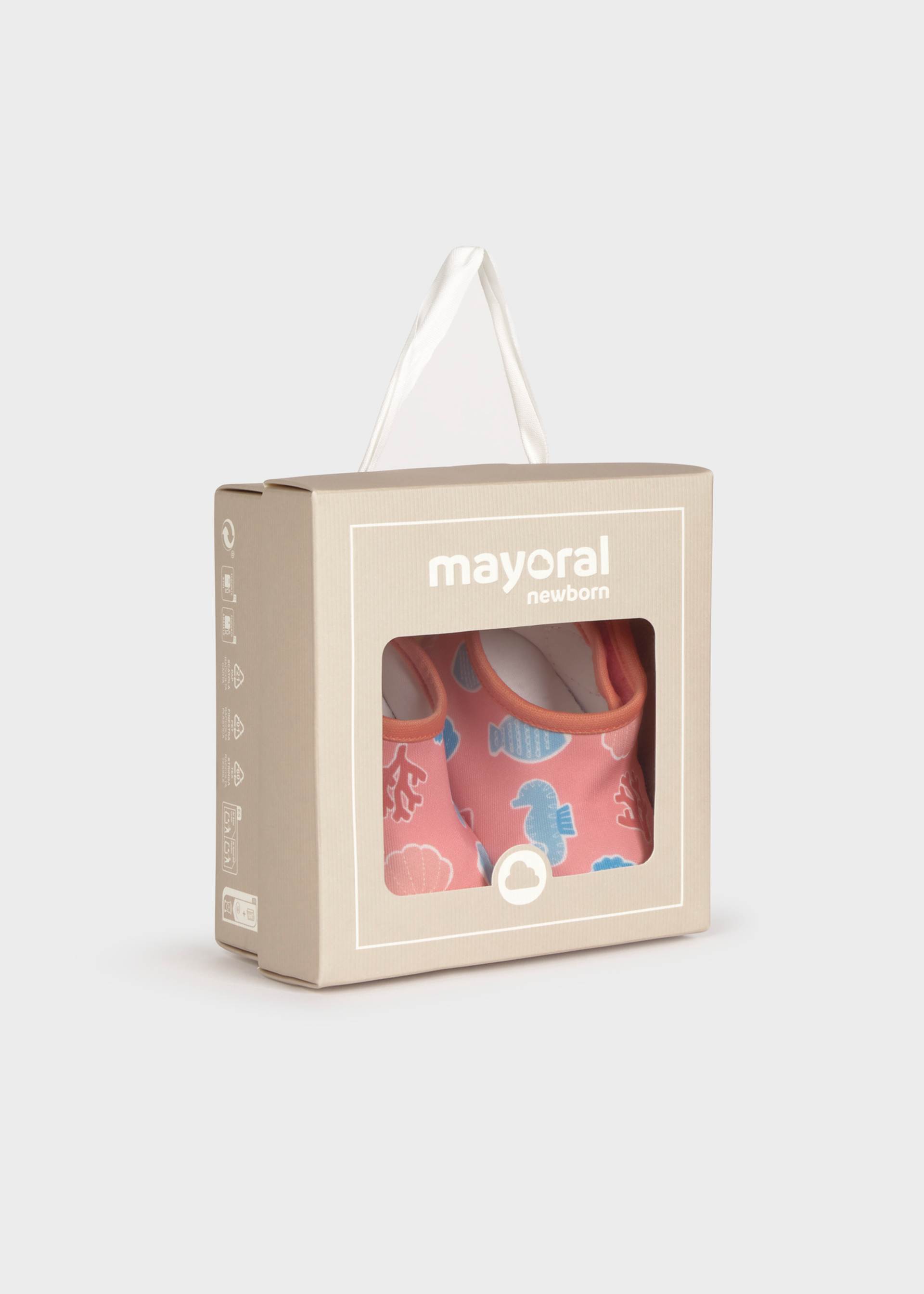 Newborn Girl Printed Booties