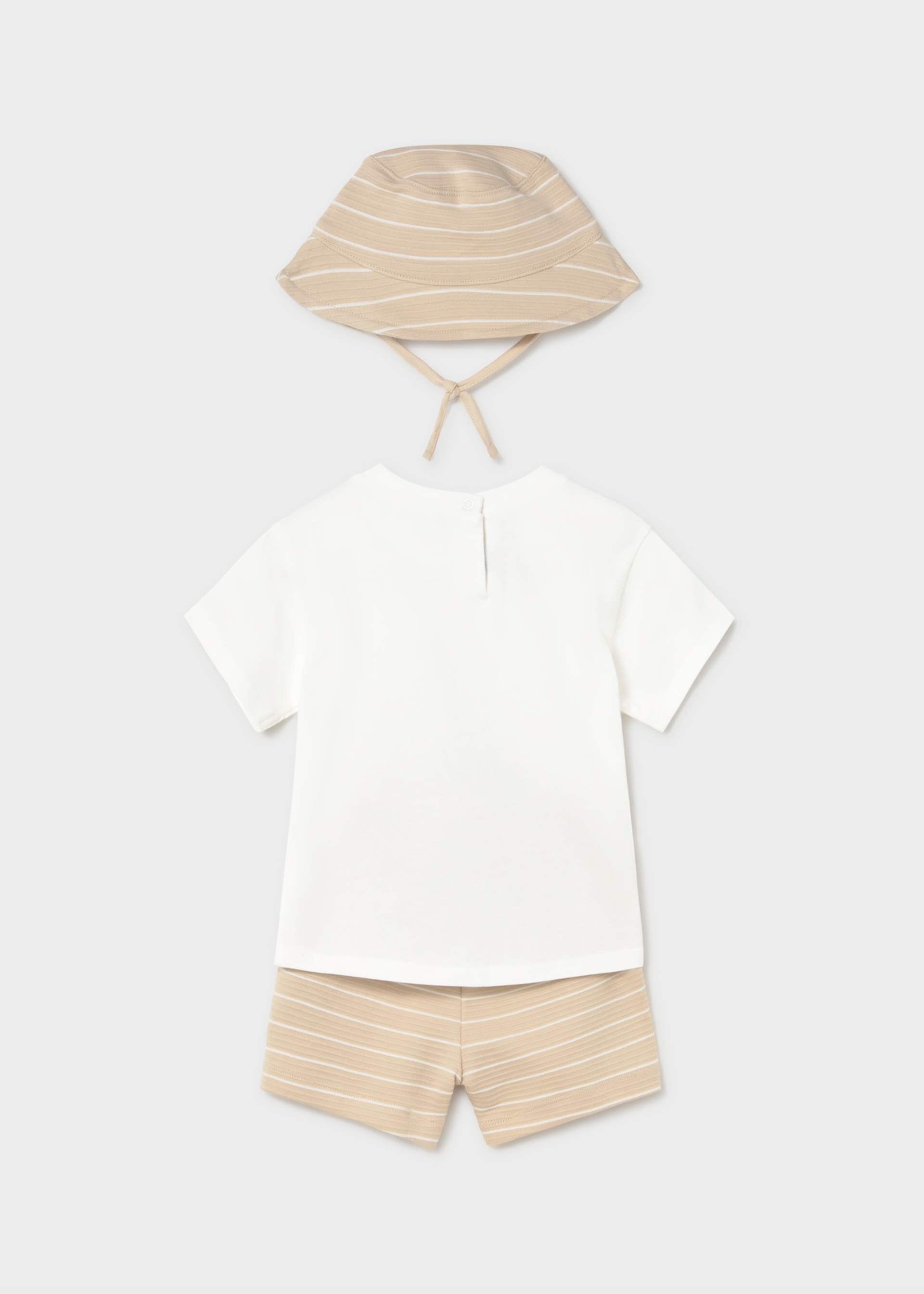 Ensemble 3 pièces avec chapeau bébé