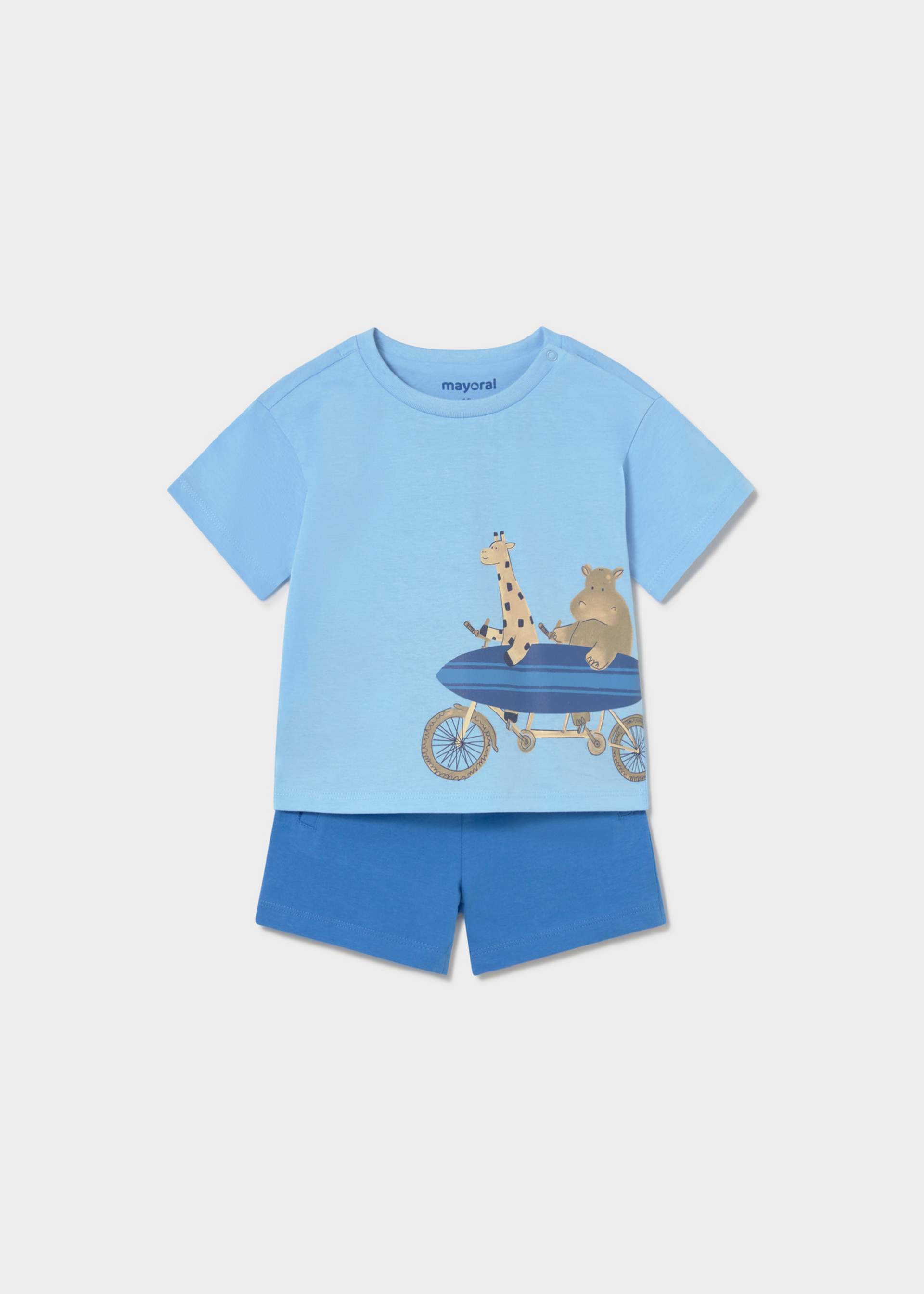 Conjunto calção e t-shirt surf bebé