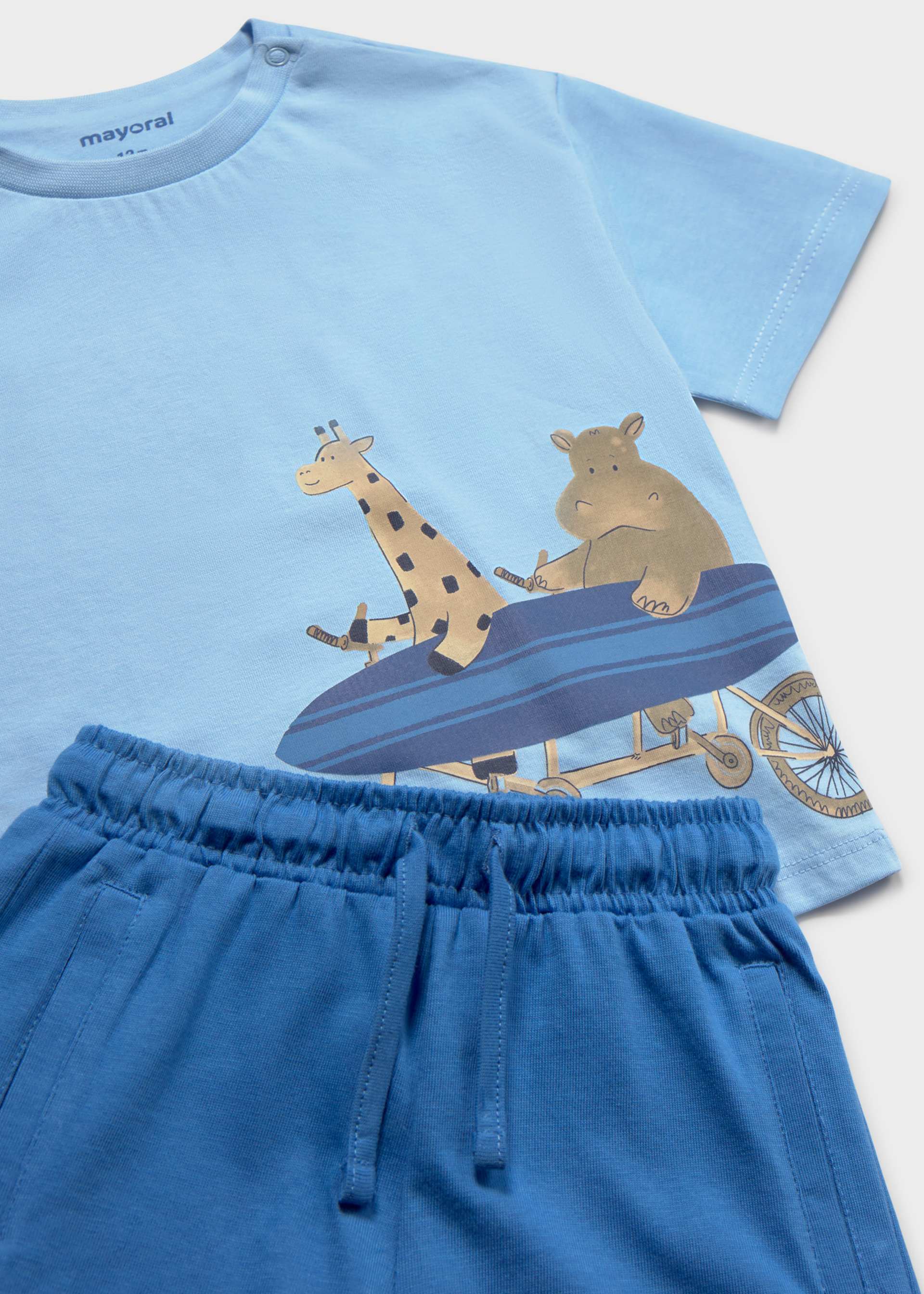 Conjunto calção e t-shirt surf bebé