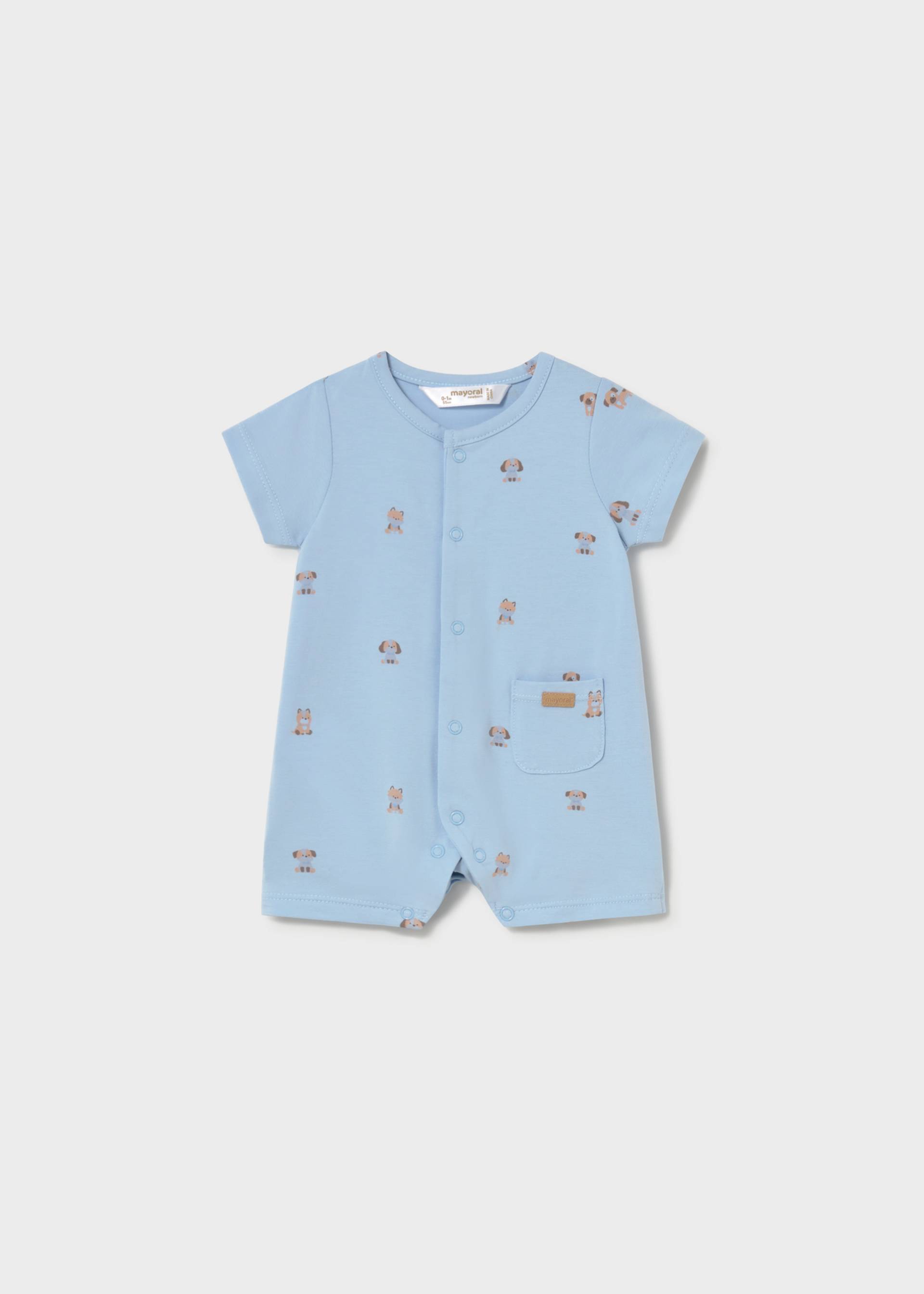 Newborn Boy Printed Romper