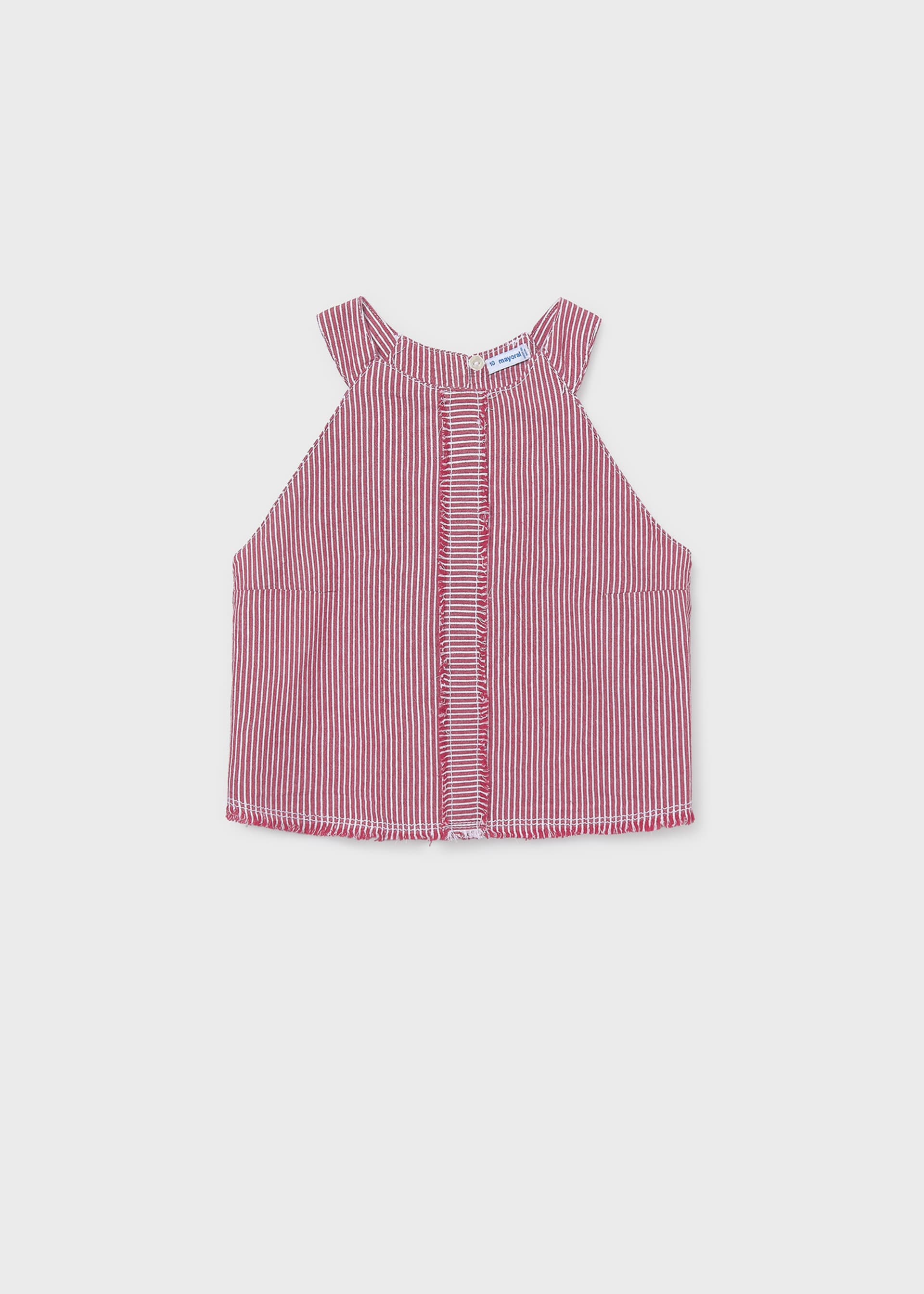 Girl Striped Denim Top