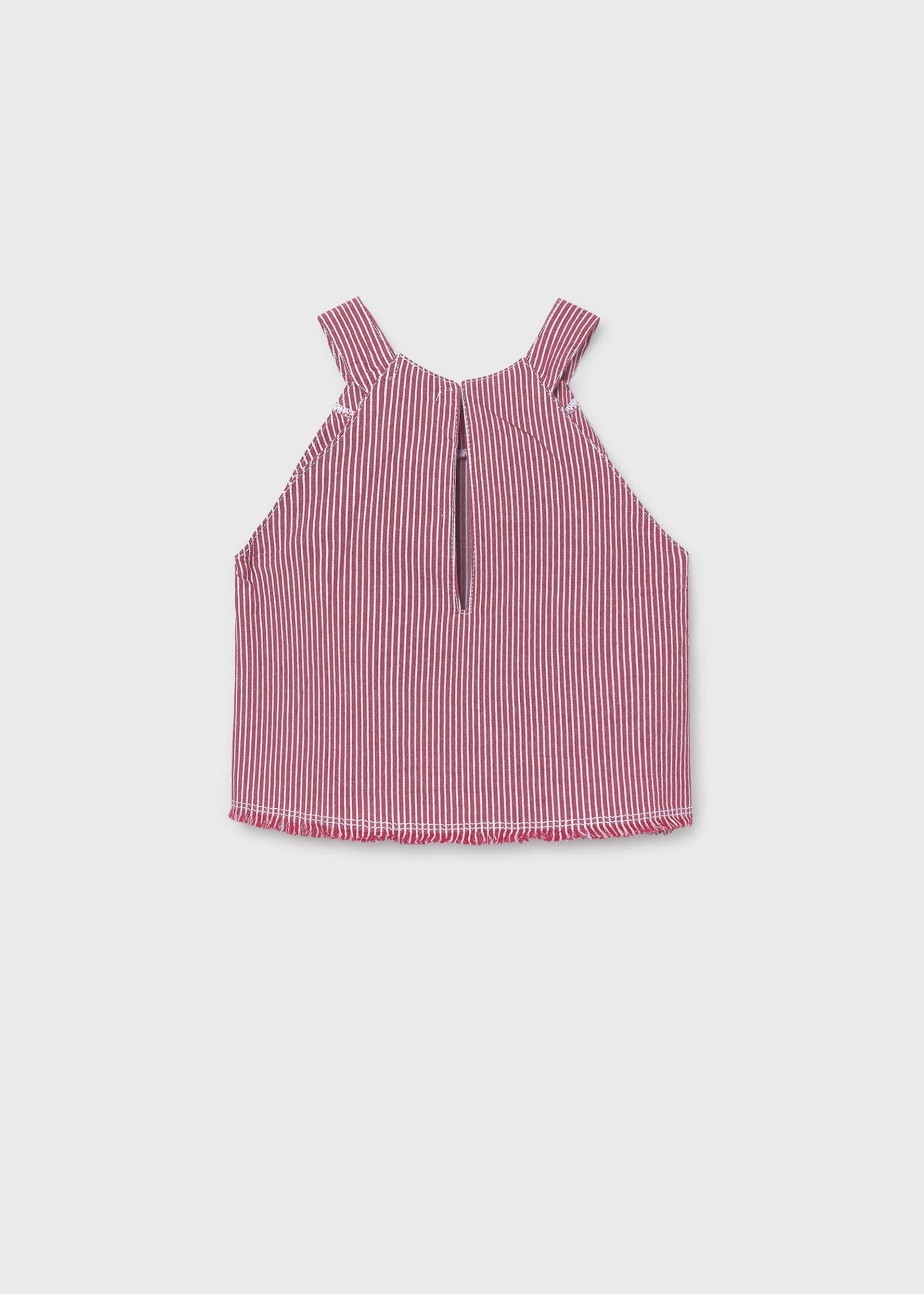 Girls' striped denim top