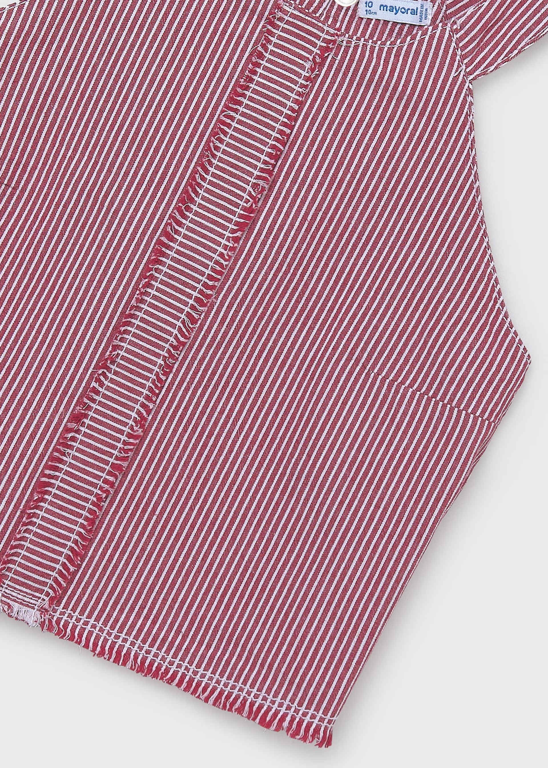 Girl Striped Denim Top