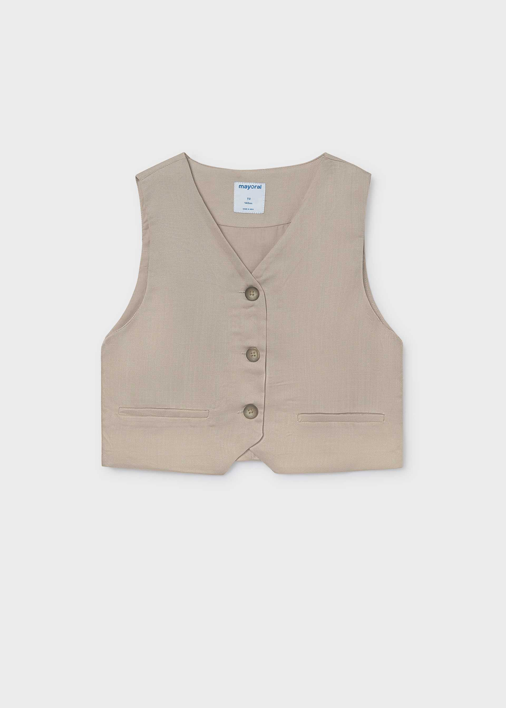 Girl's button-up waistcoat
