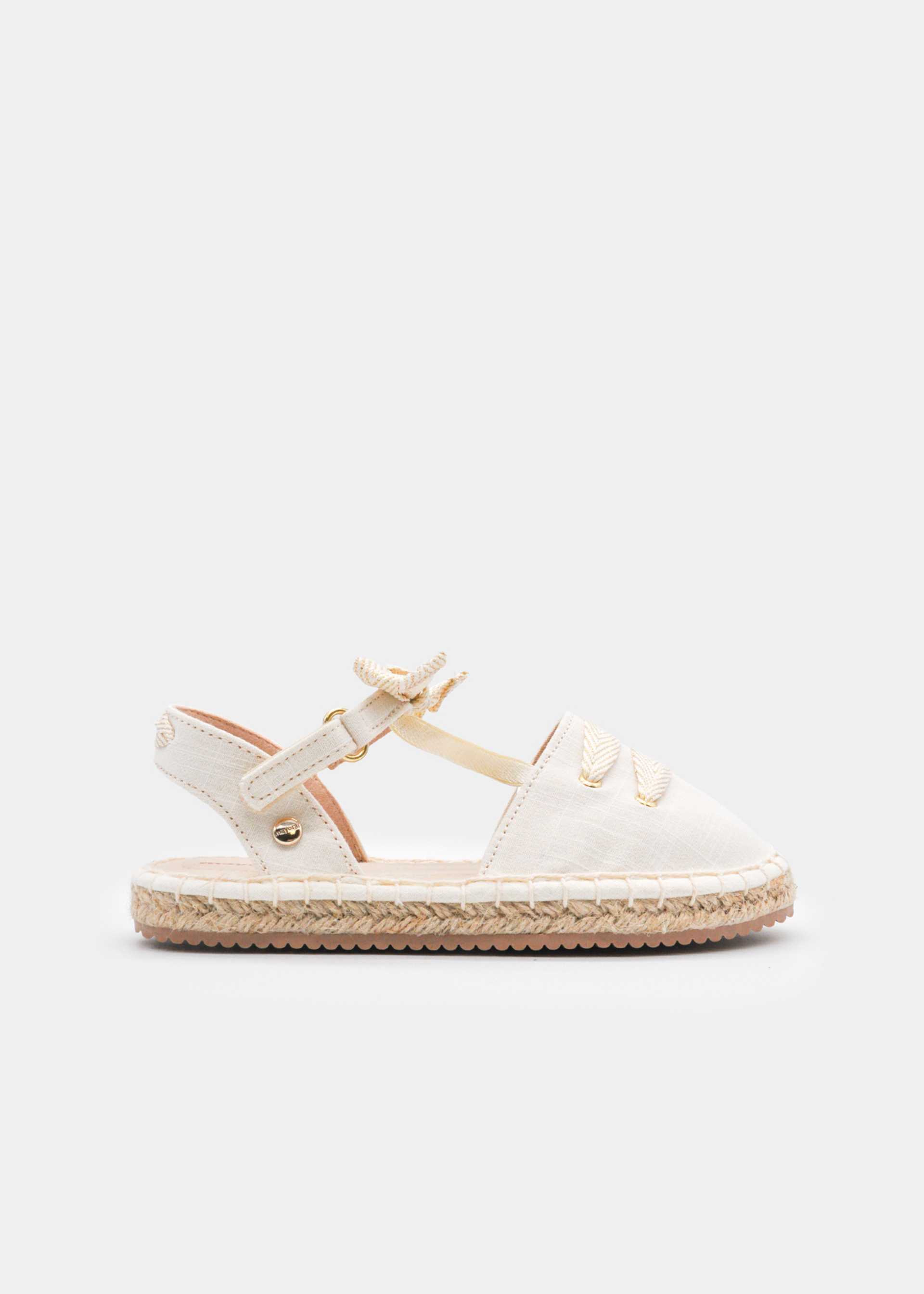 Jute espadrille with bow for girls