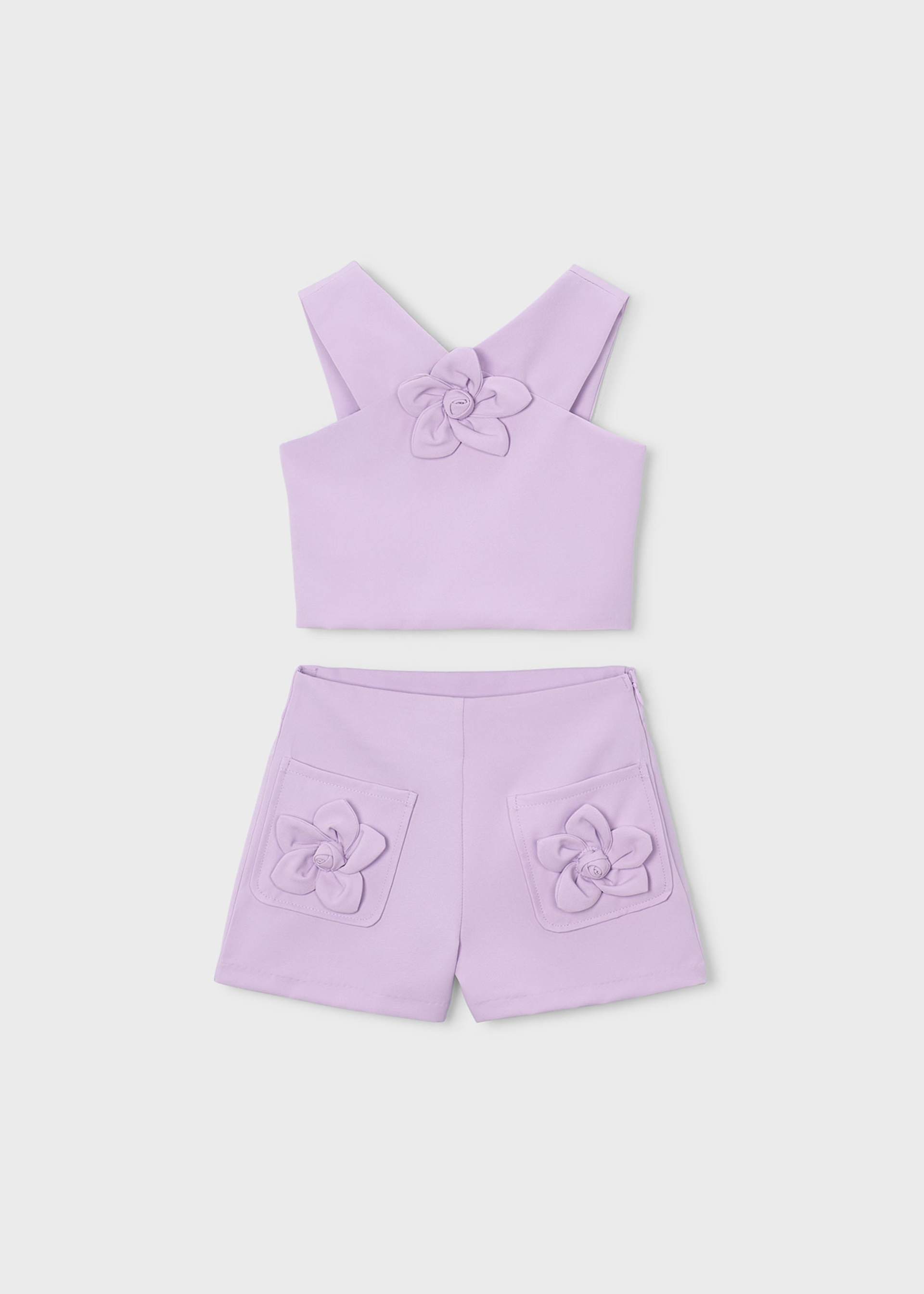 Flower set with Bermuda Shorts girl
