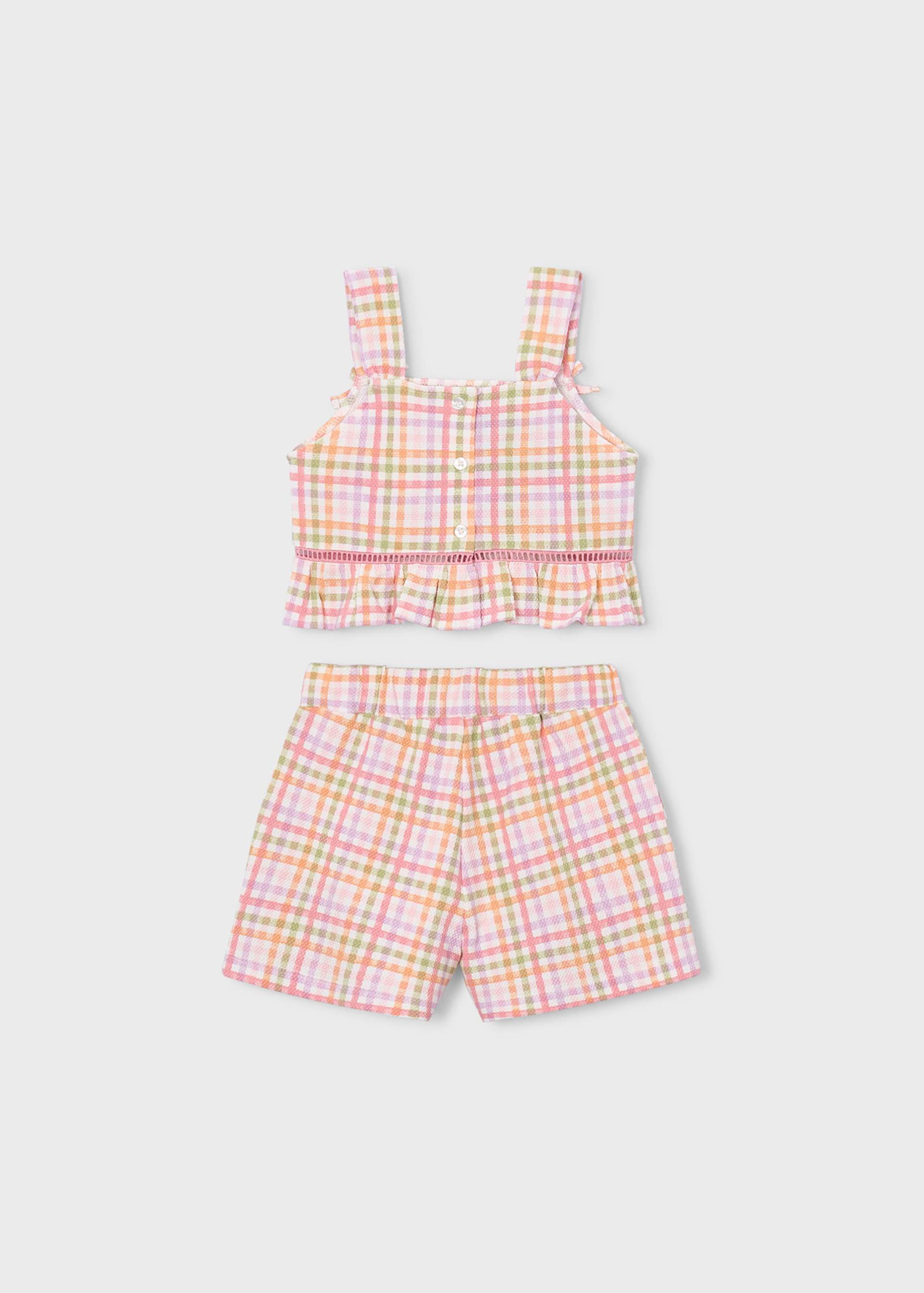 Conjunto pantalón corto y top niña