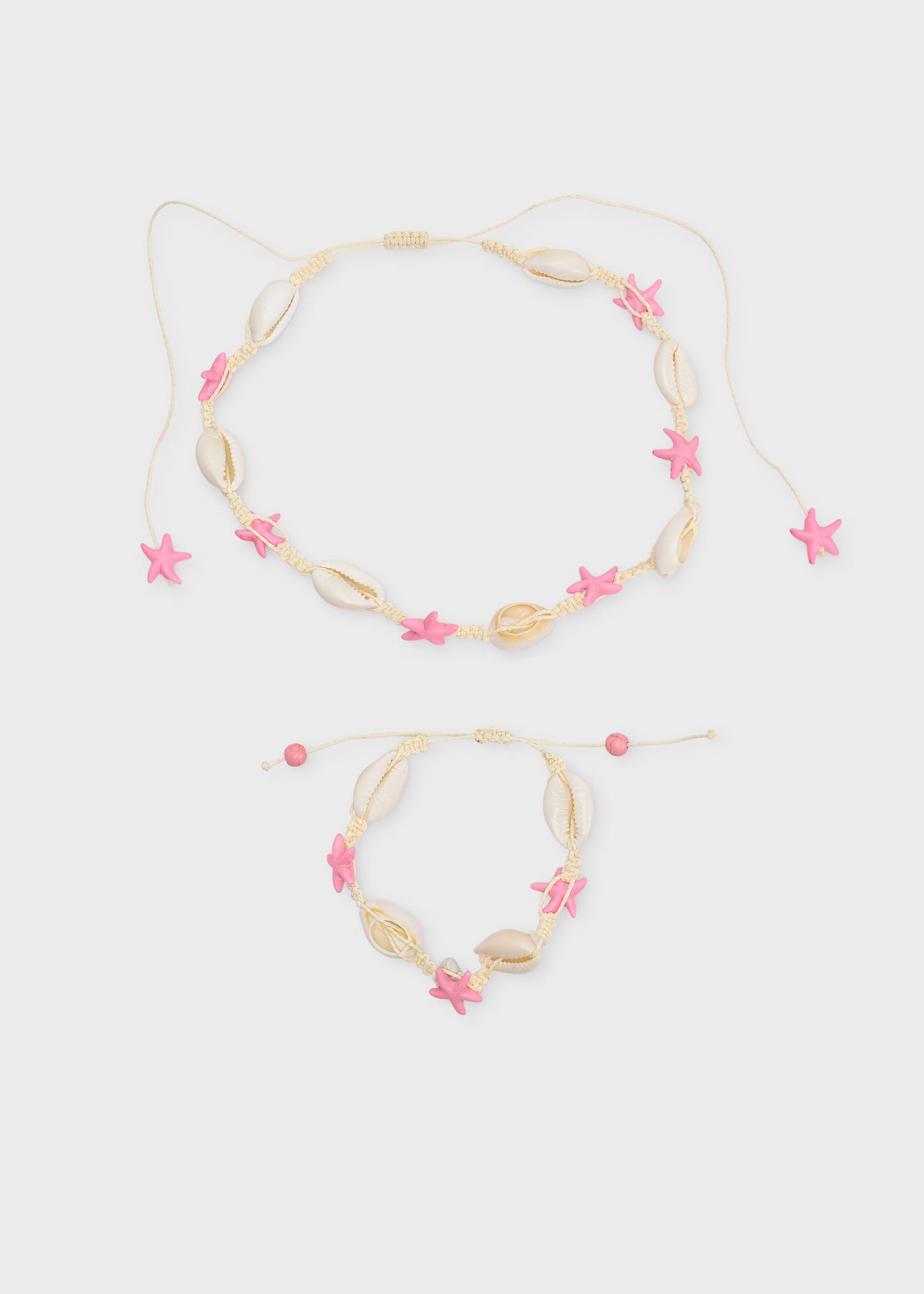 Collier et bracelet coquillages fille