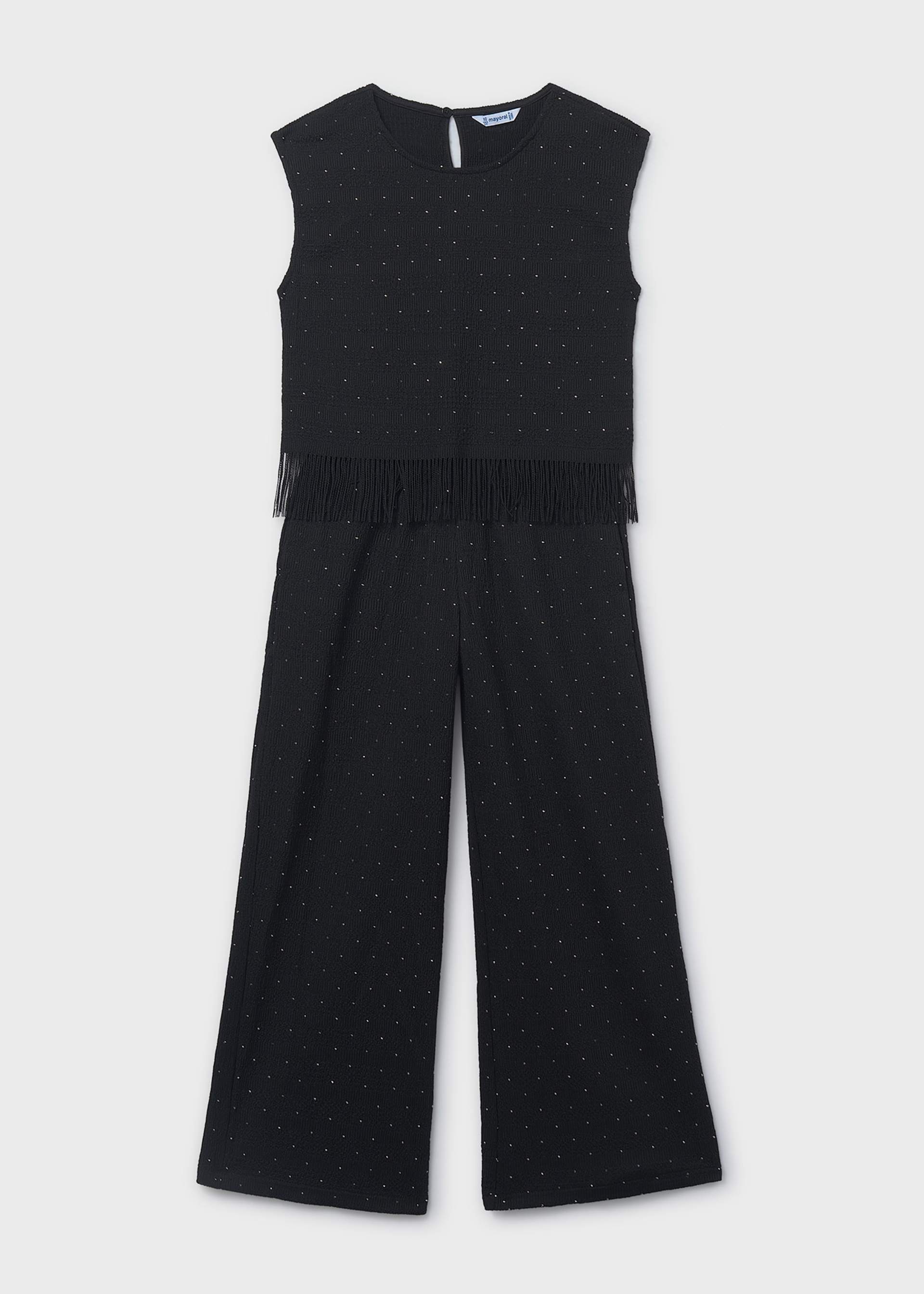 Girl Pants and Fringe Top Set