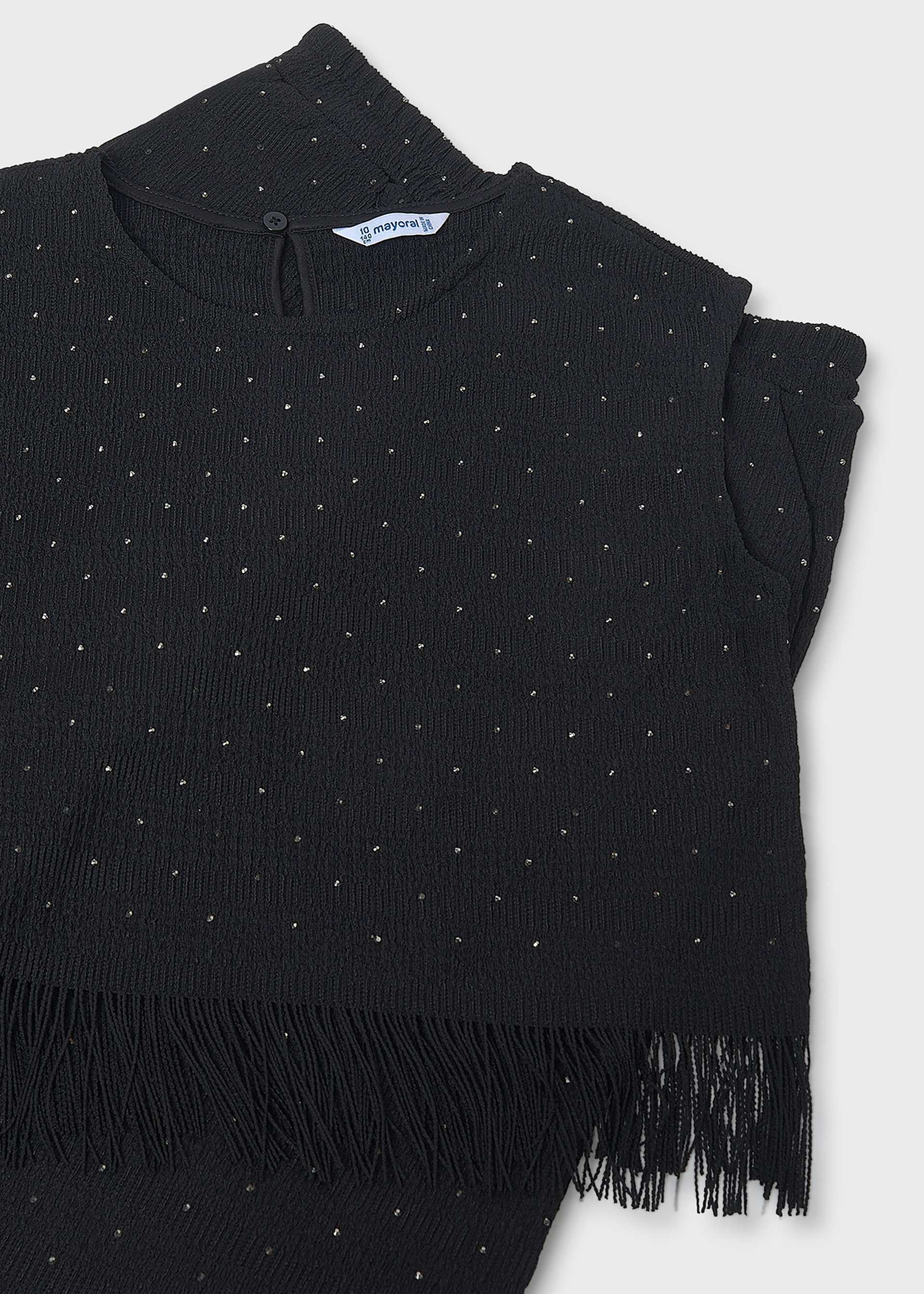 Ensemble pantalon en strass et top fille