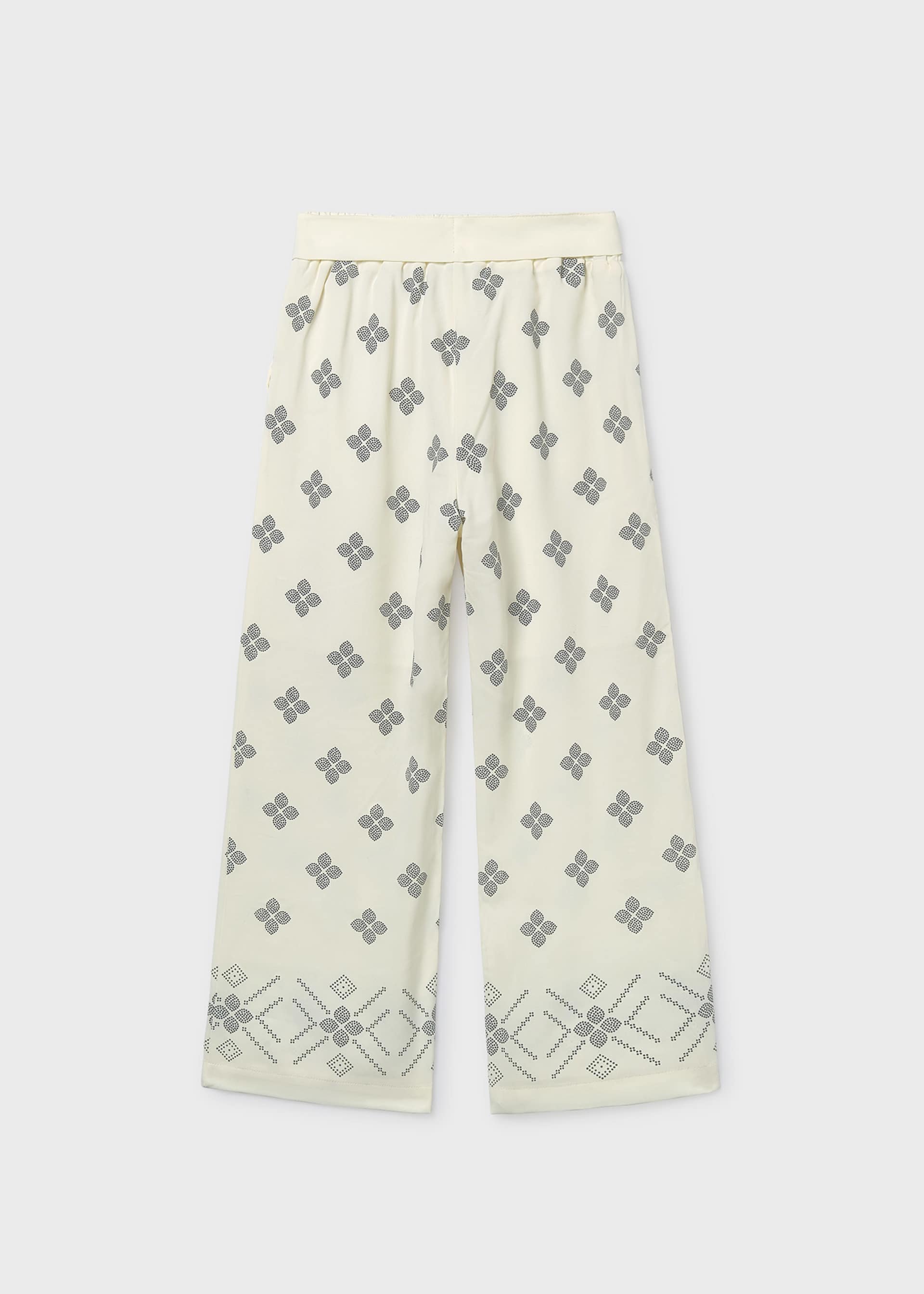 Pantaloni lungi cu imprimeu fata
