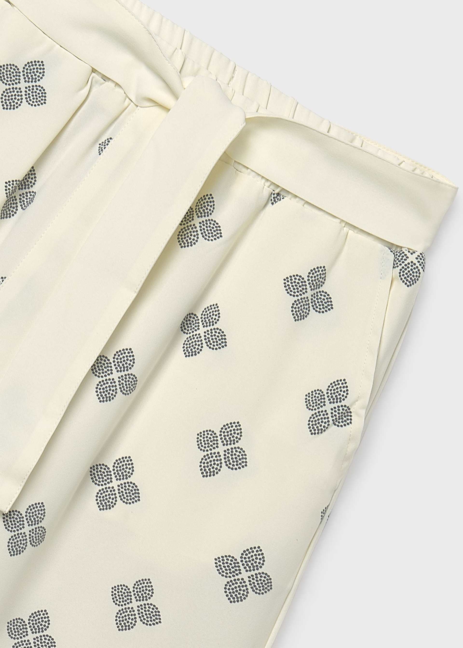 Pantaloni lungi cu imprimeu fata