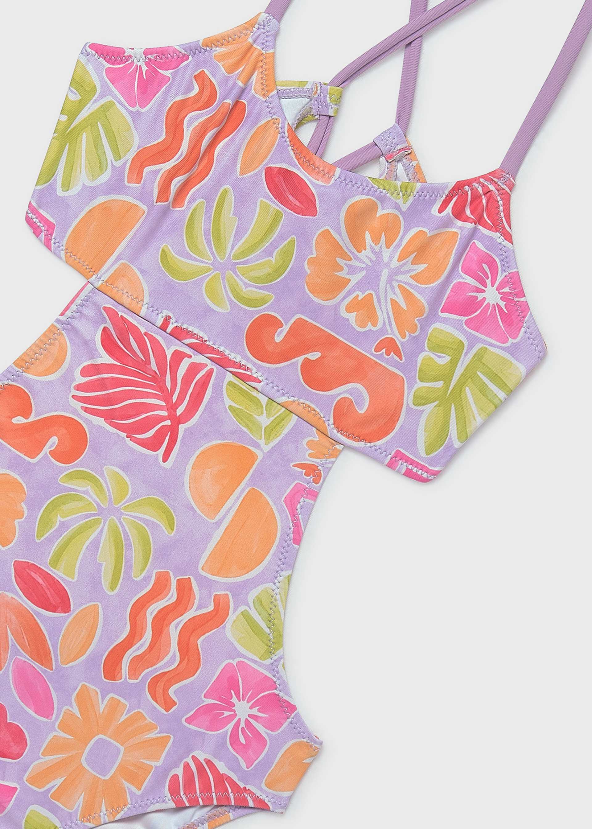 Traje de baño estampado chica