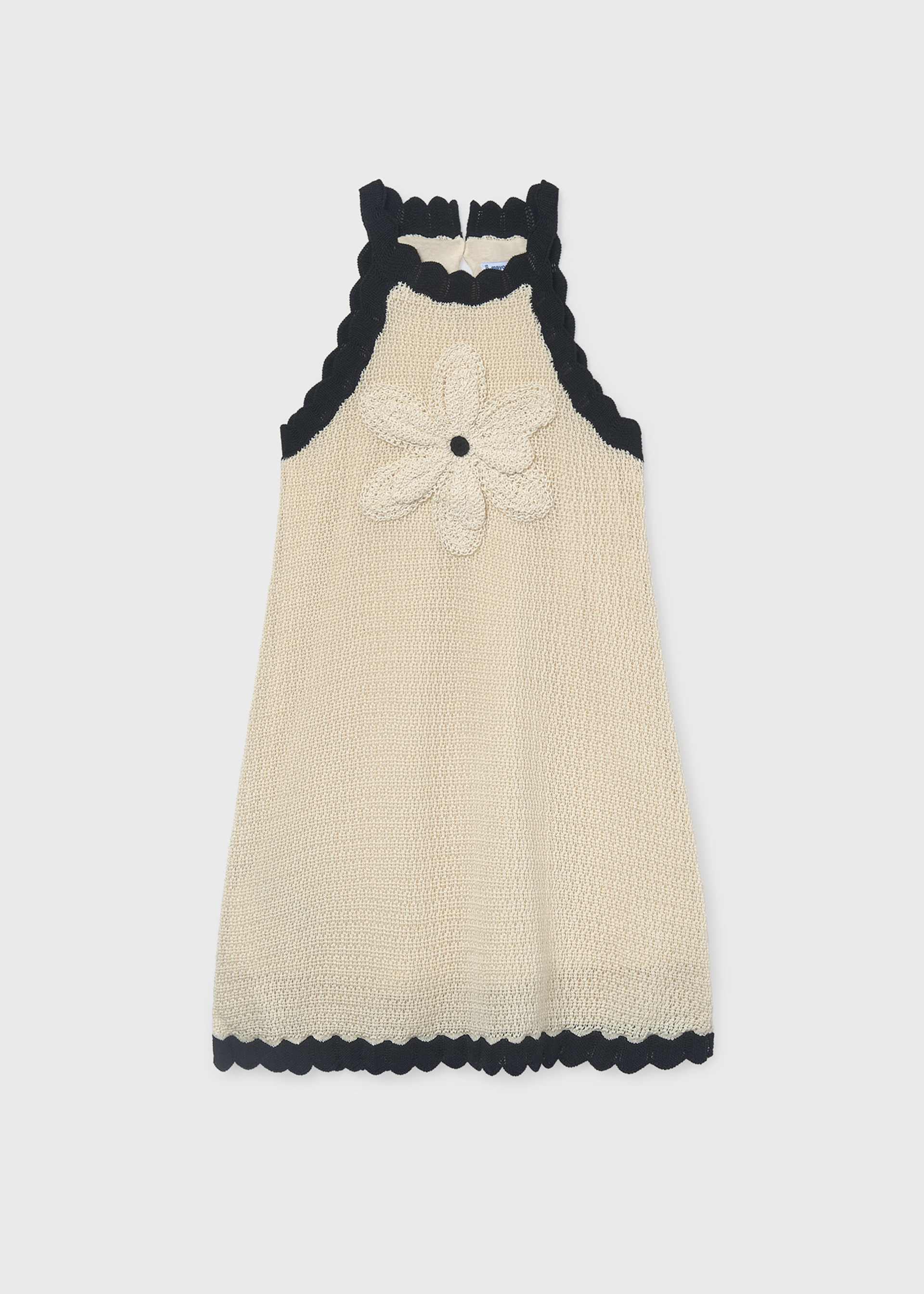 Robe à appliqué fleur fille