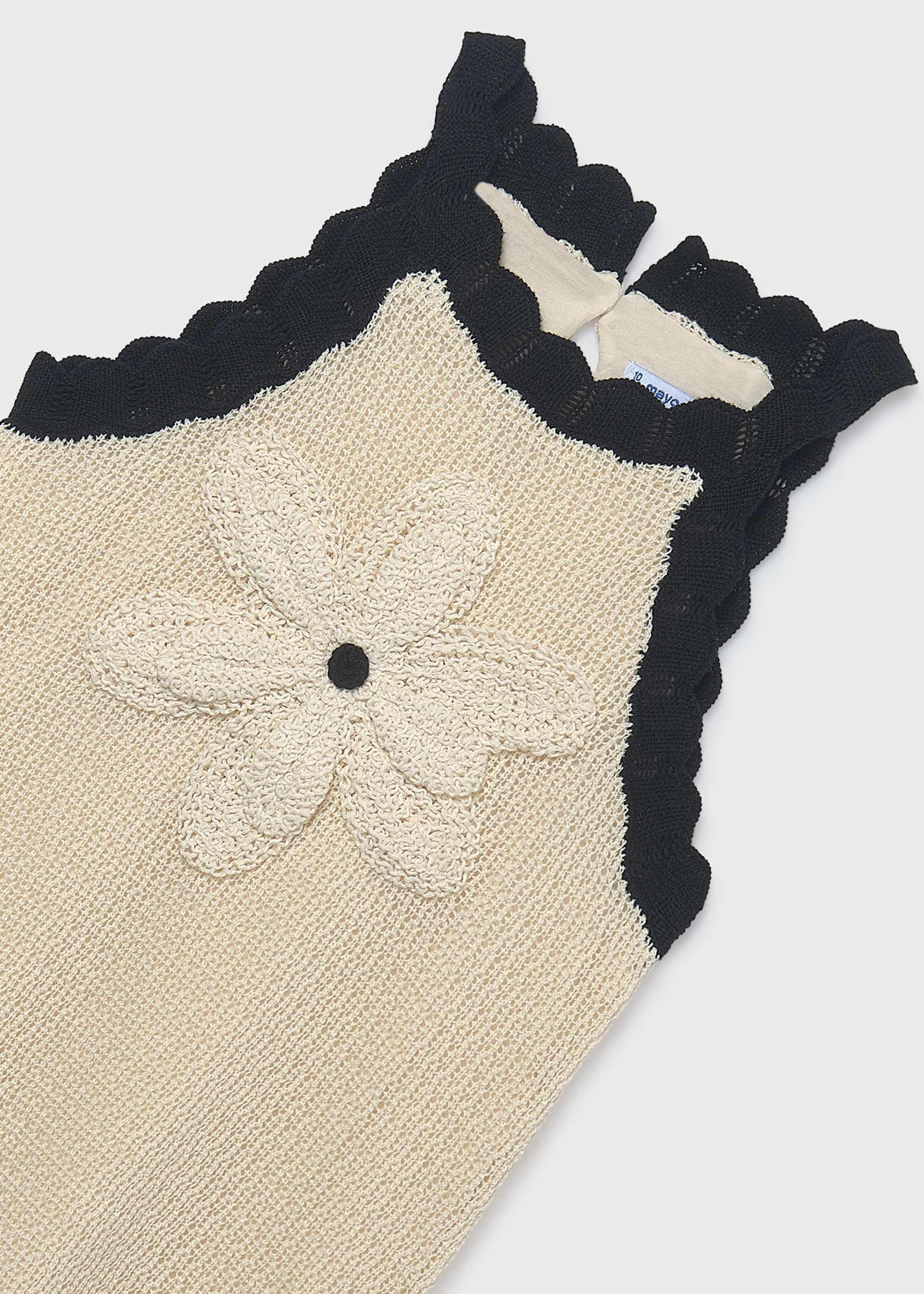 Girl Flower Applique Dress