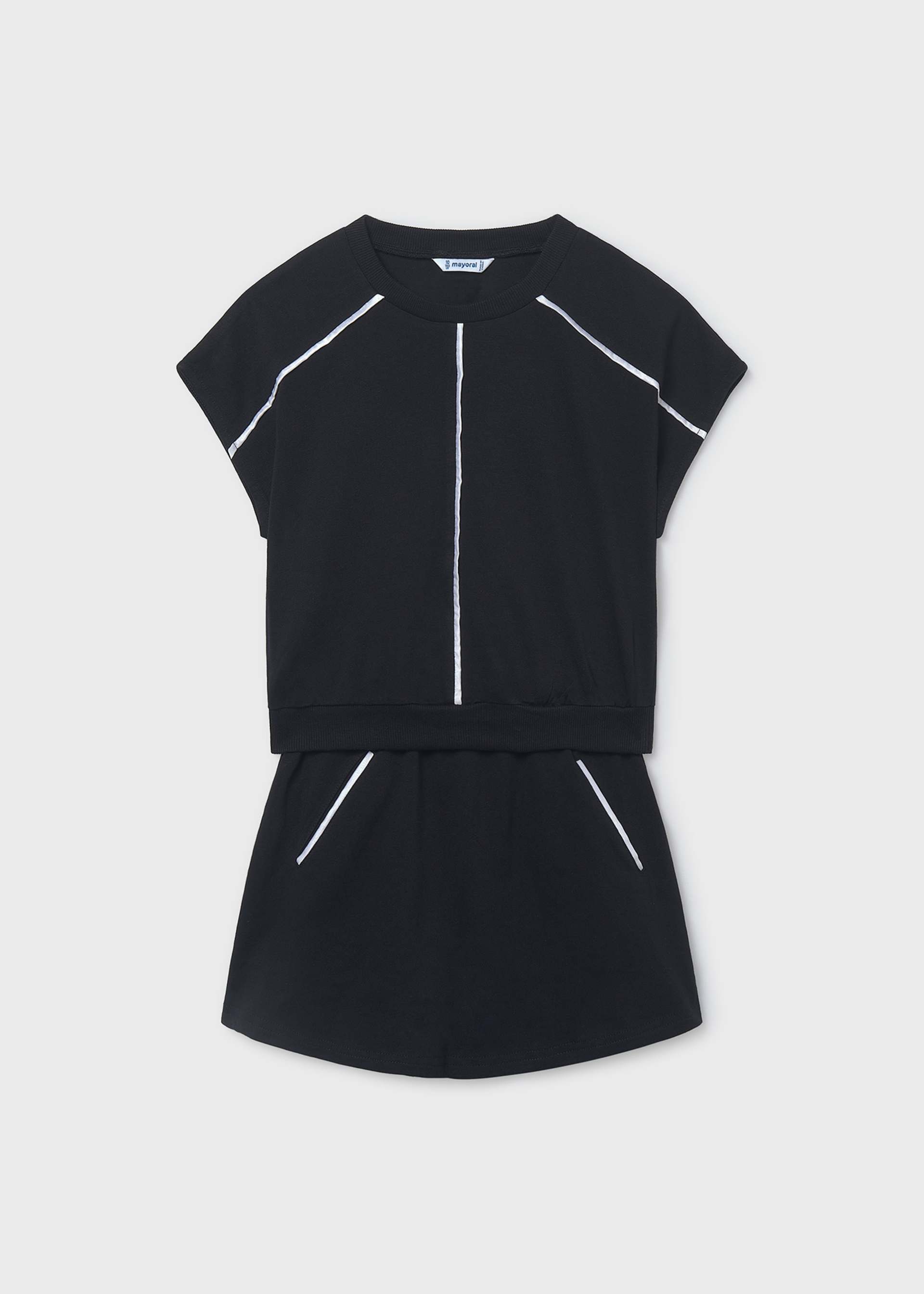 Ensemble jupe et t-shirt contrasté fille