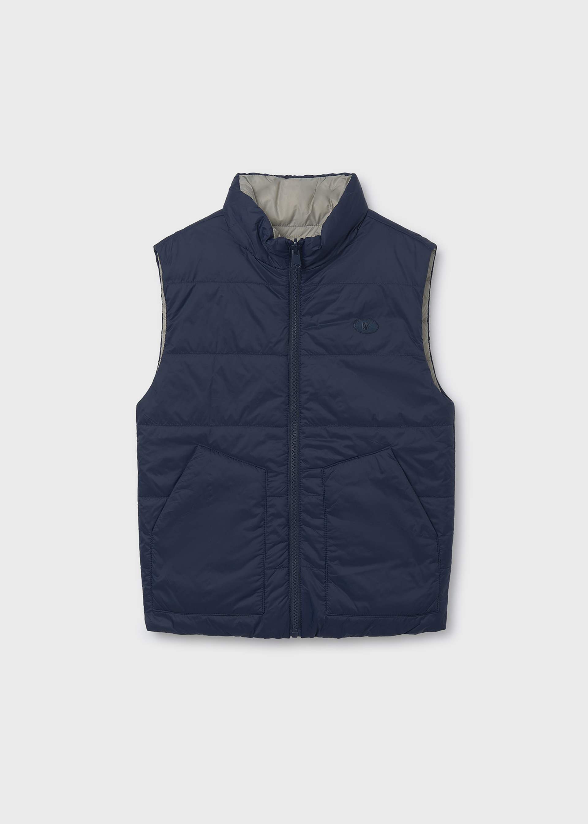 Reversible padded waistcoat for boys