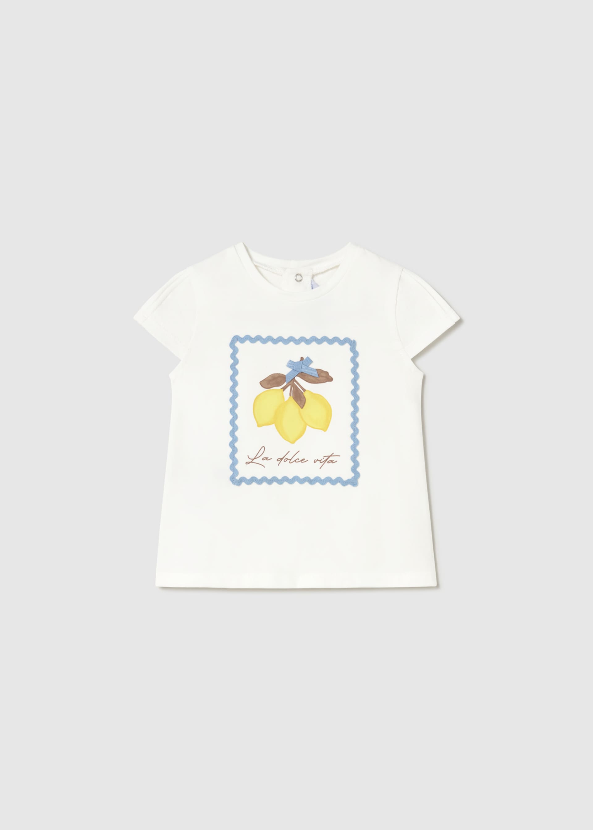 Playera apliques limón bebé