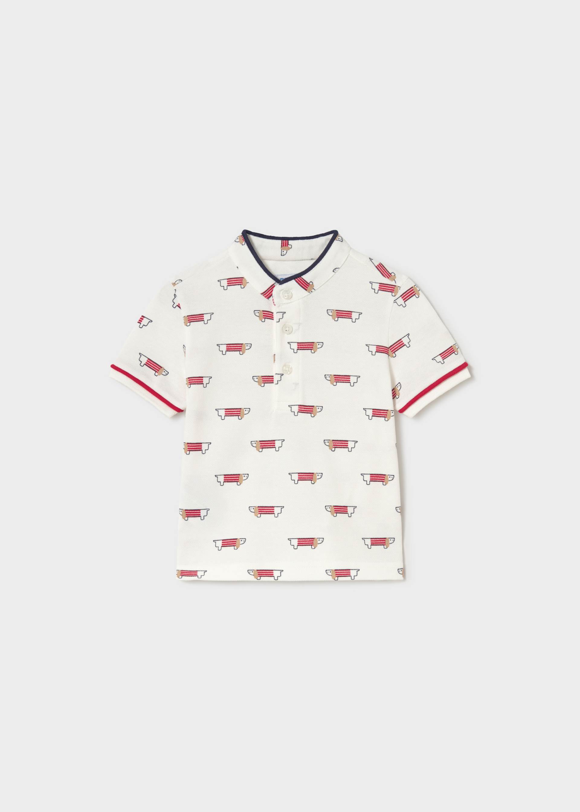 Polo piqué stampato neonato