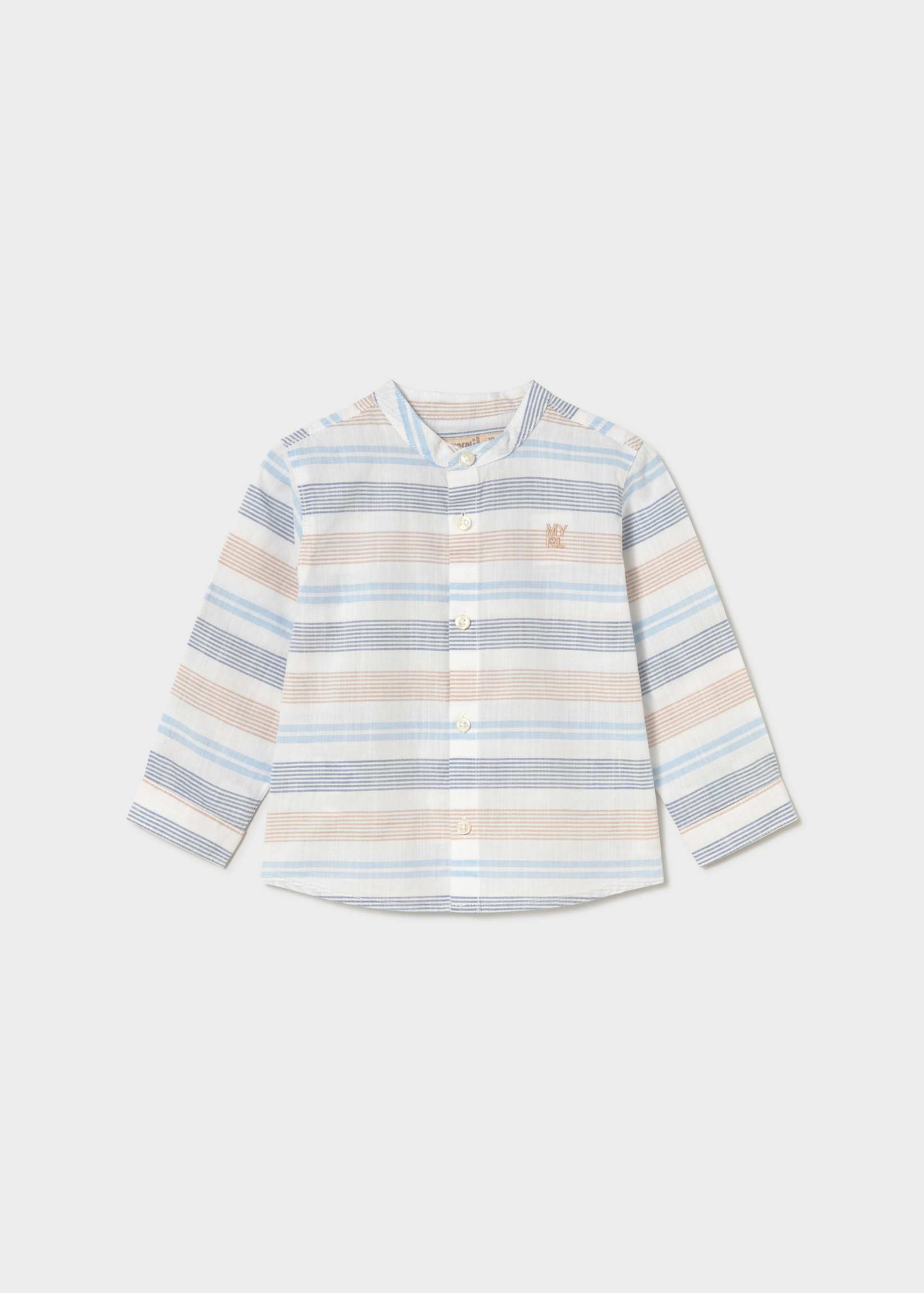 Camisa gola mao riscas bebé