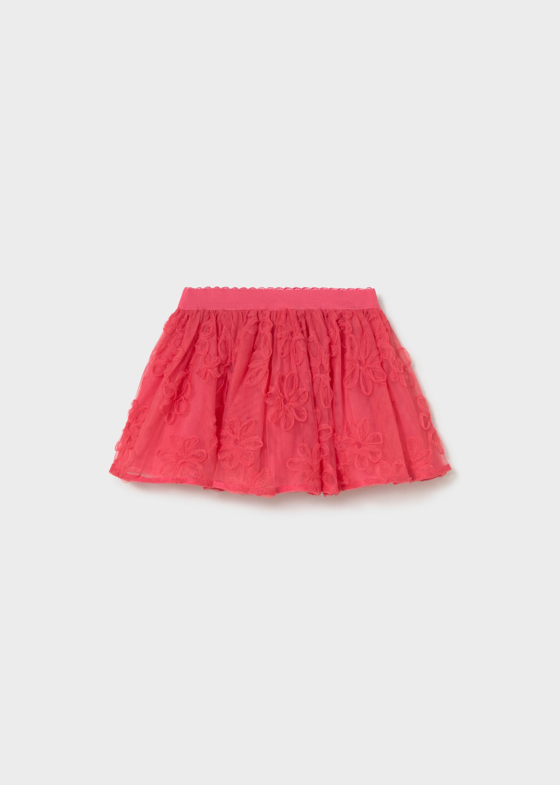 Gonna tulle con fiori neonata