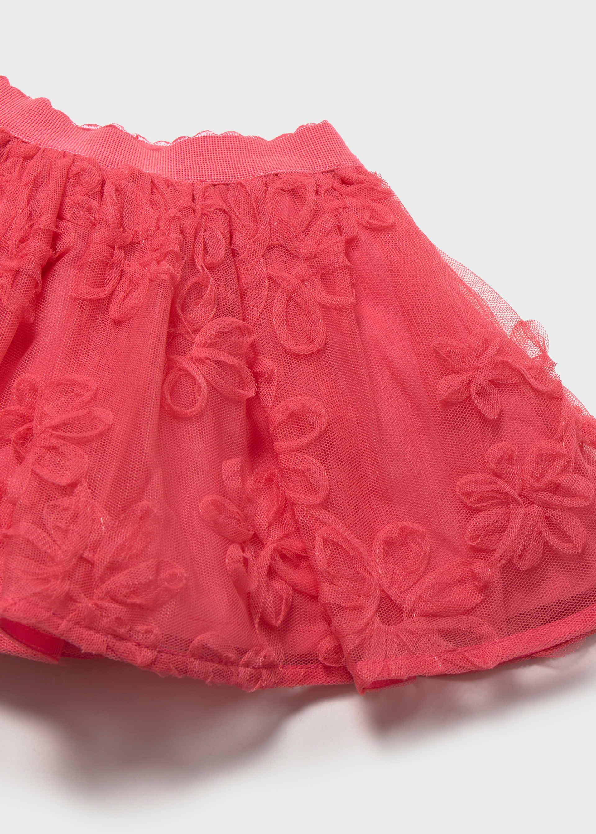 Gonna tulle con fiori neonata