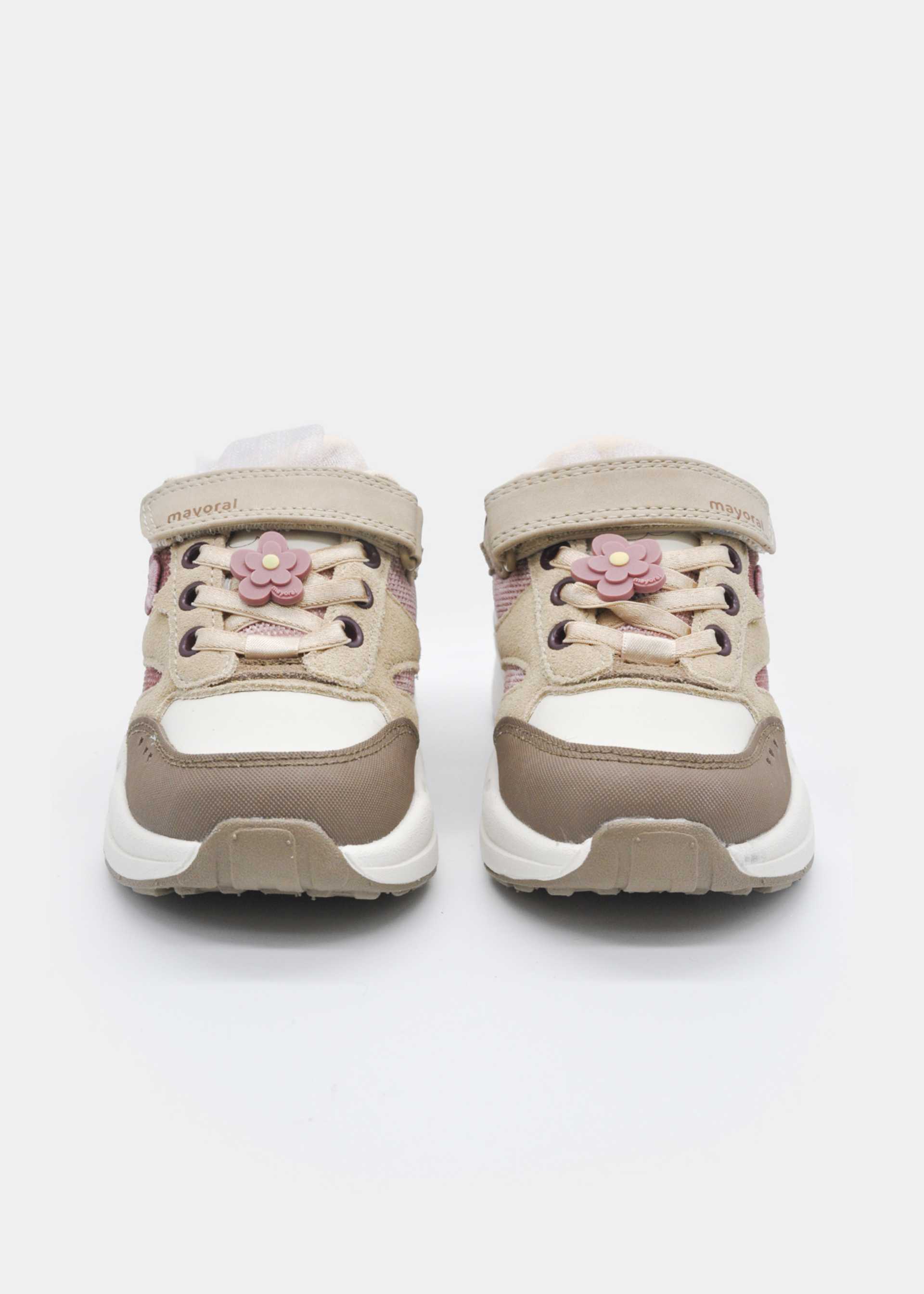 Baskets fleurs fille