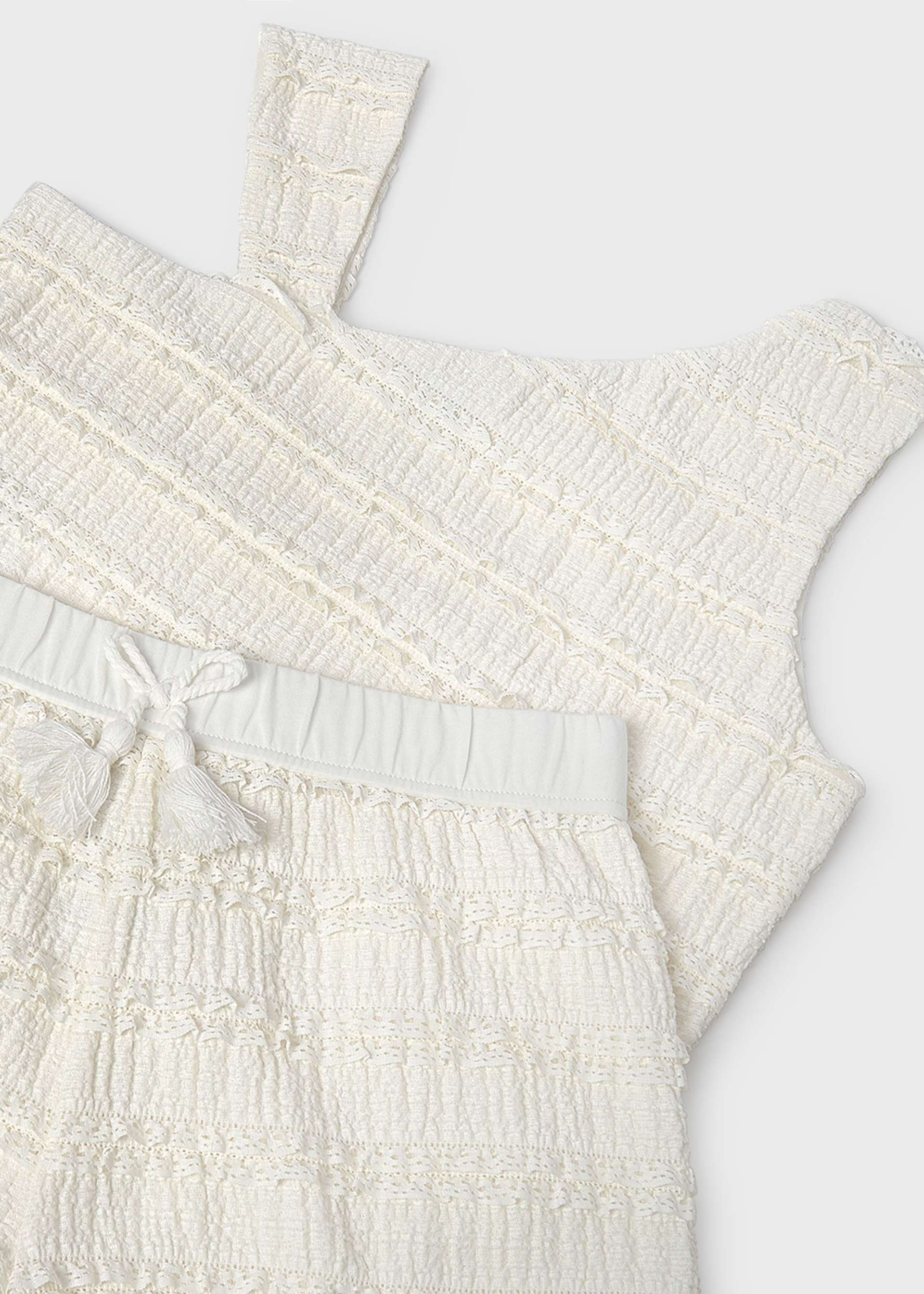Girls' ruffled skirt and top set