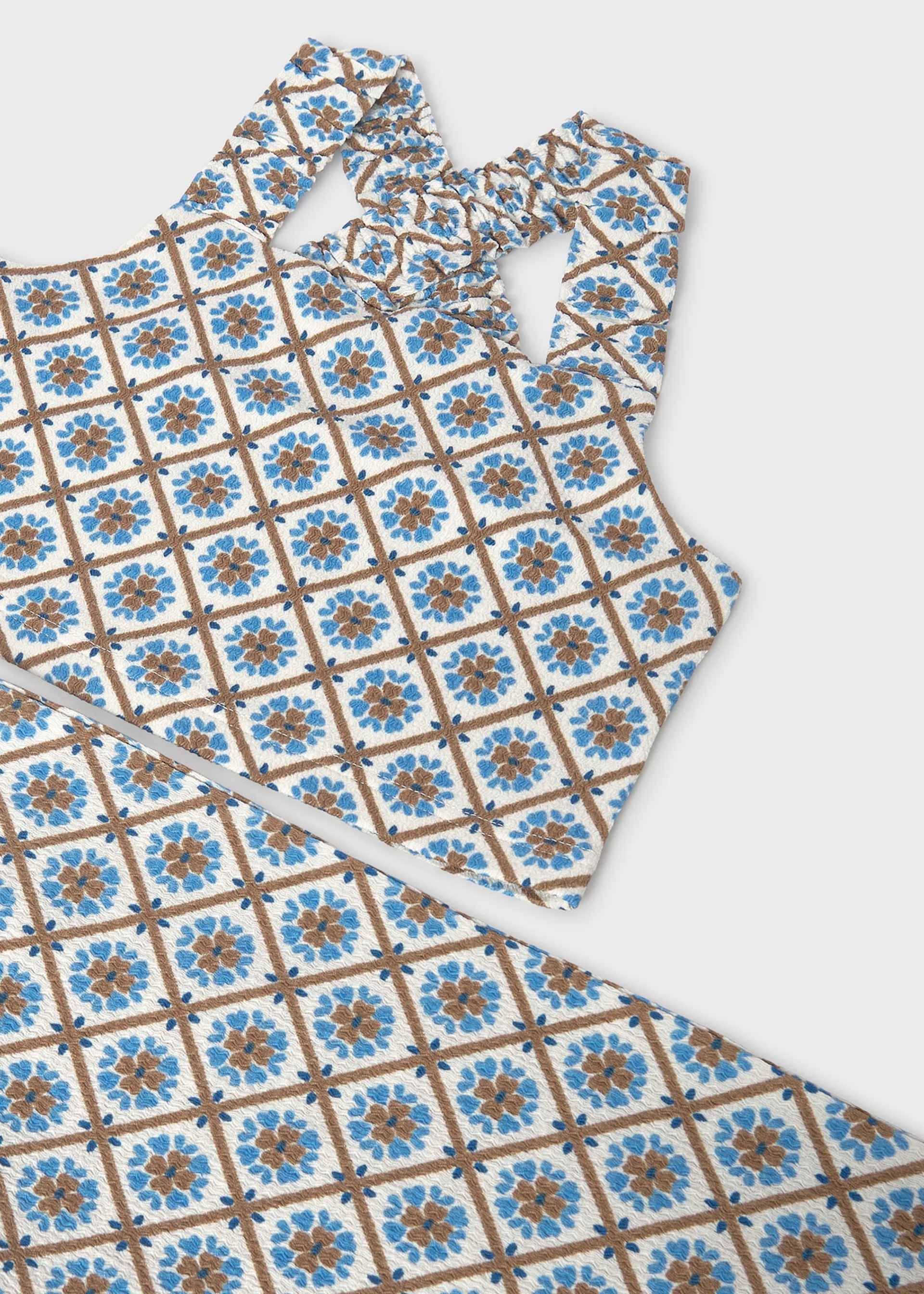 Ensemble top et pantalon imprimé fille