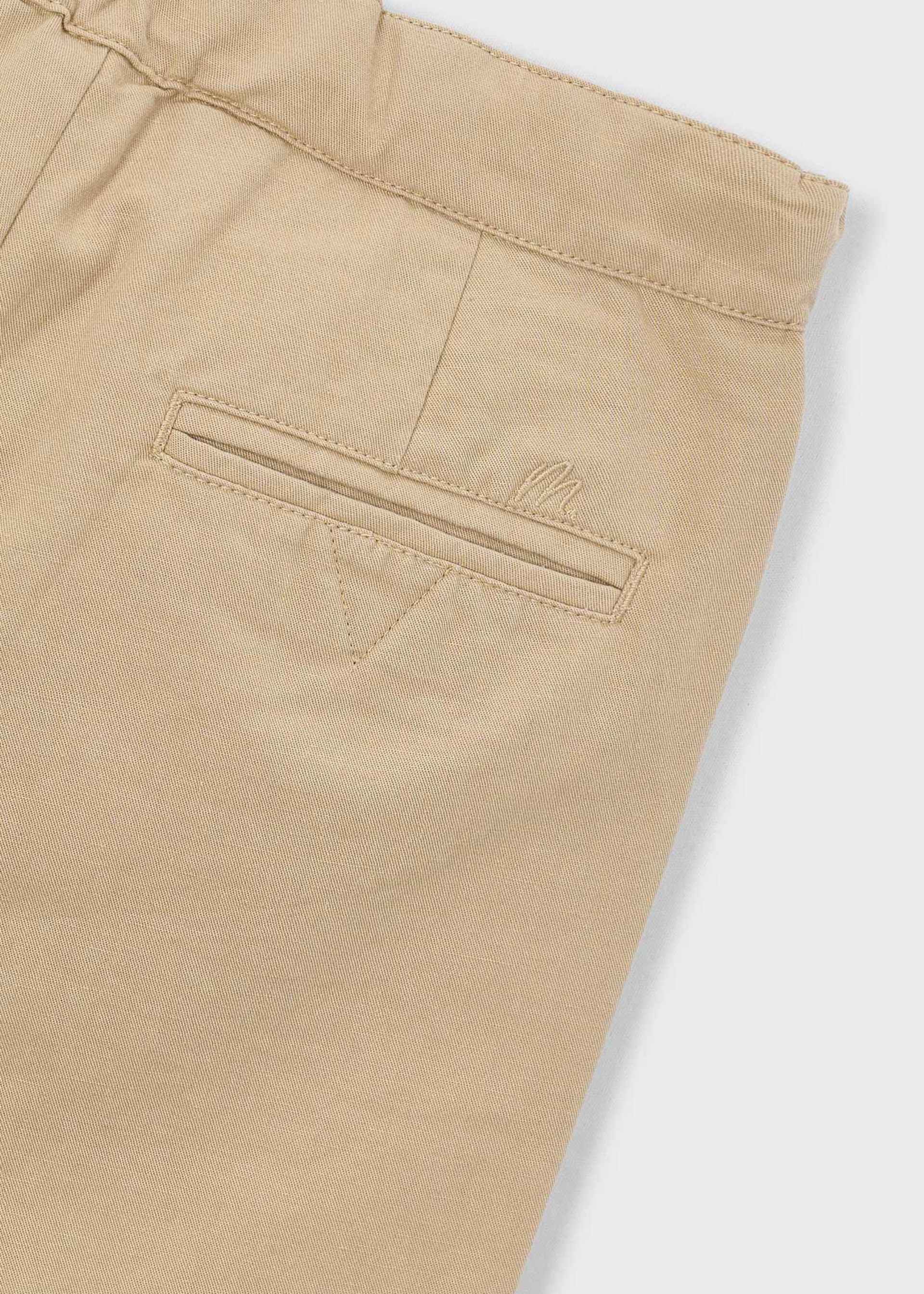 Regular linen Bermuda shorts