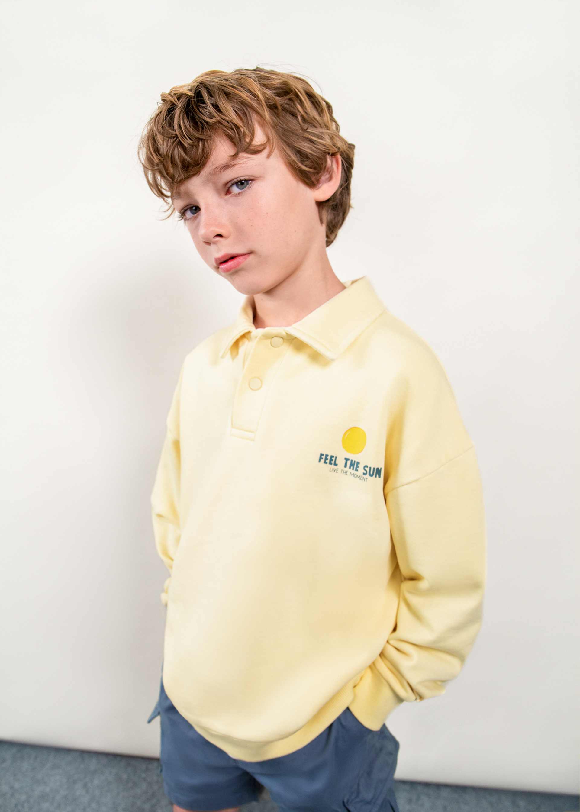 Sweatshirt Polokragen Boston Kids Jungen