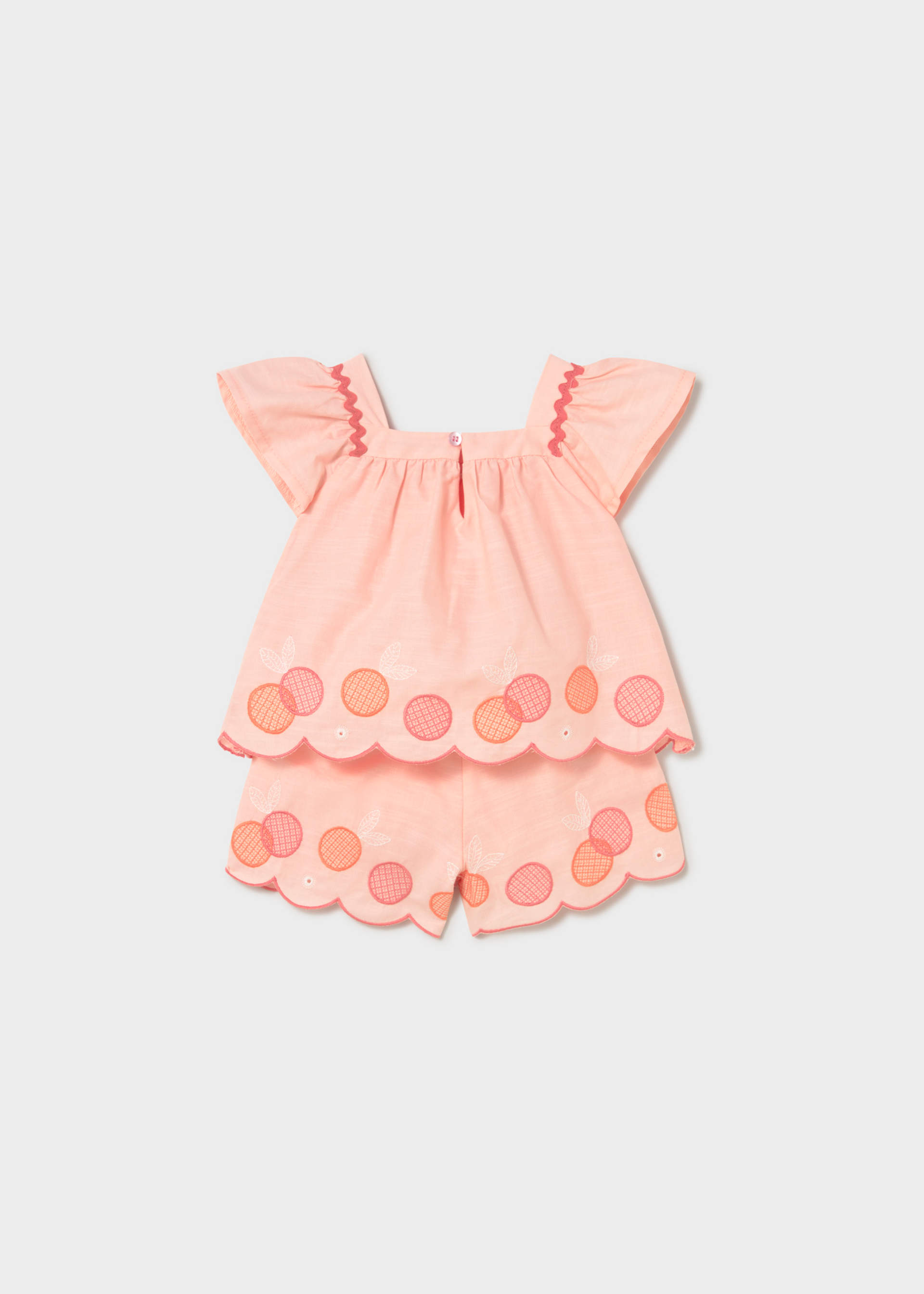 Set Bermudas und Bluse bestickt Baby