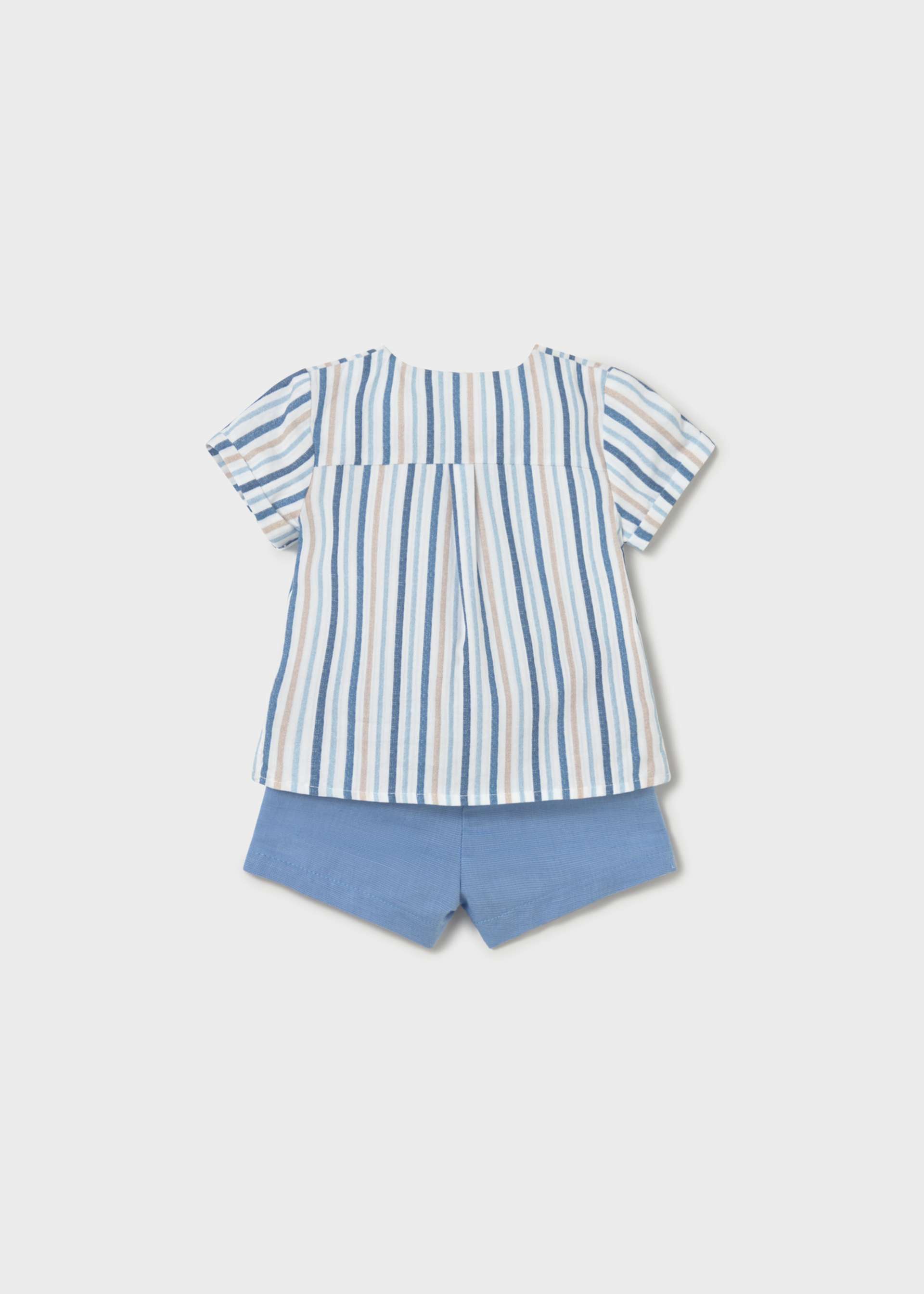 Newborn Boy Shorts and Striped Shirt Set