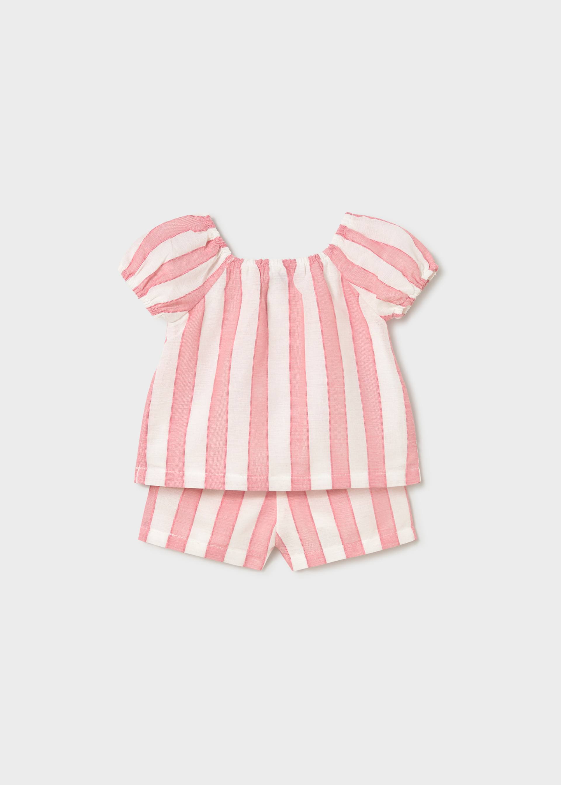 Baby striped trousers and blouse set