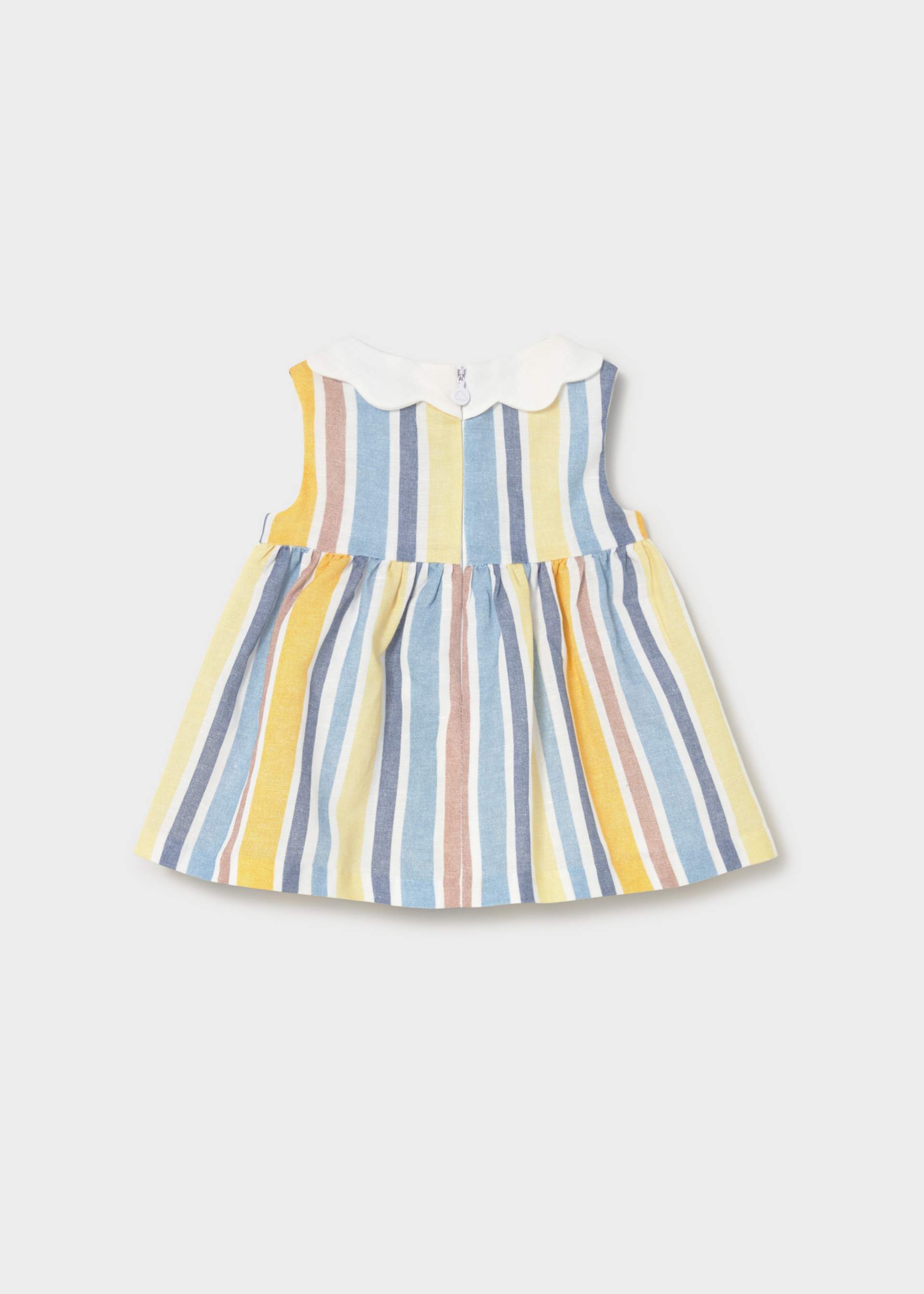 Vestito a righe in lino neonata