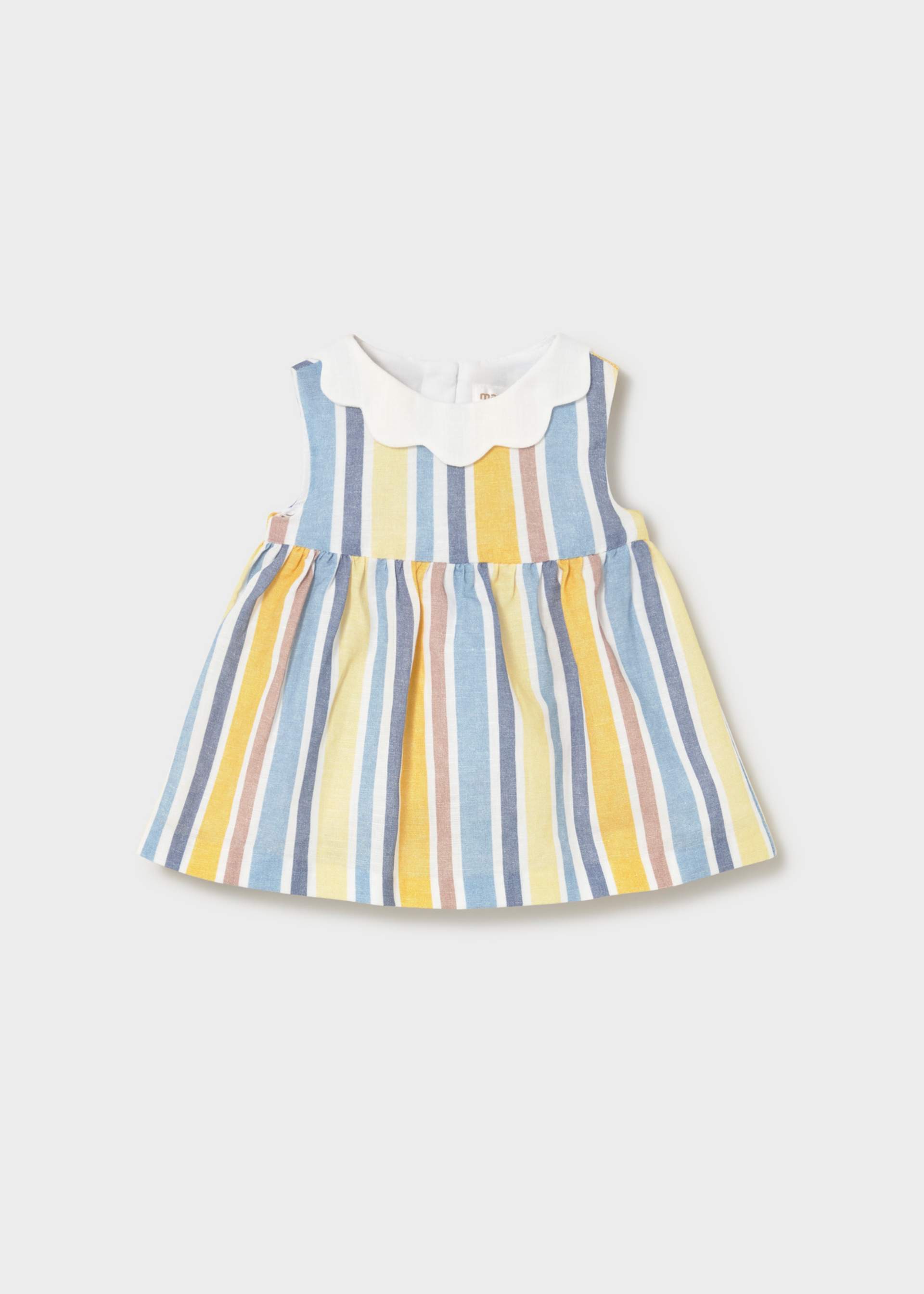 Vestito a righe in lino neonata