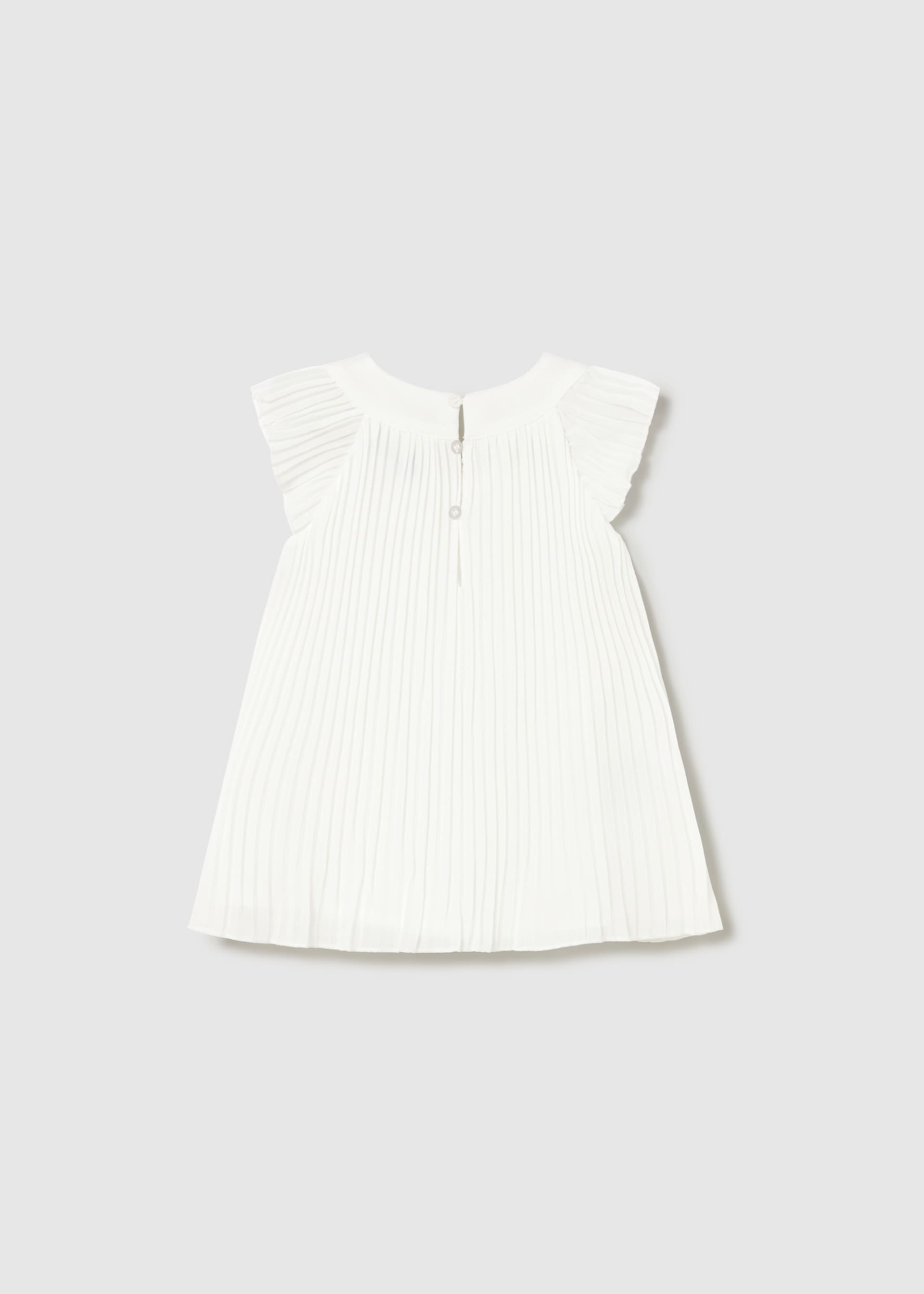 Vestido plissado com flores bebé