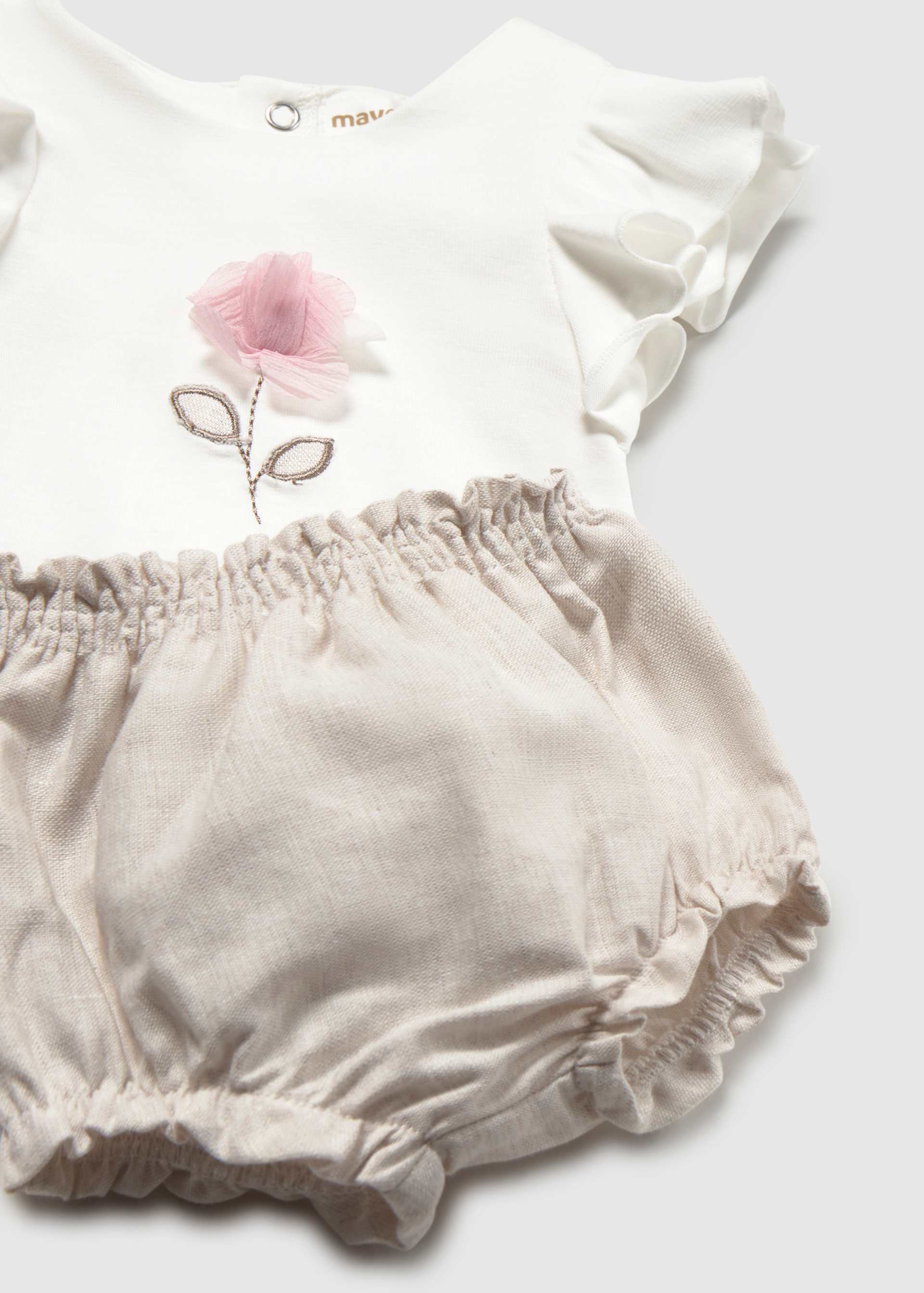 Conjunto short y playera flor recién nacida
