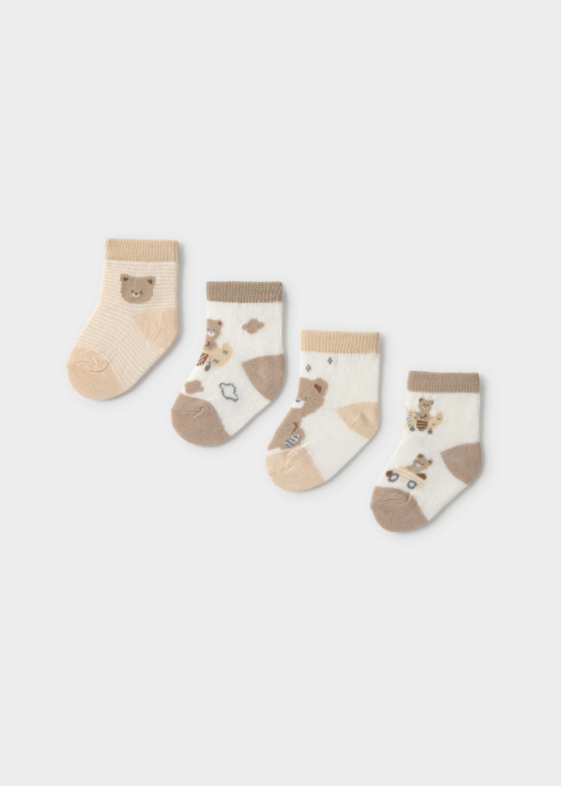 Set of 4 newborn animal socks