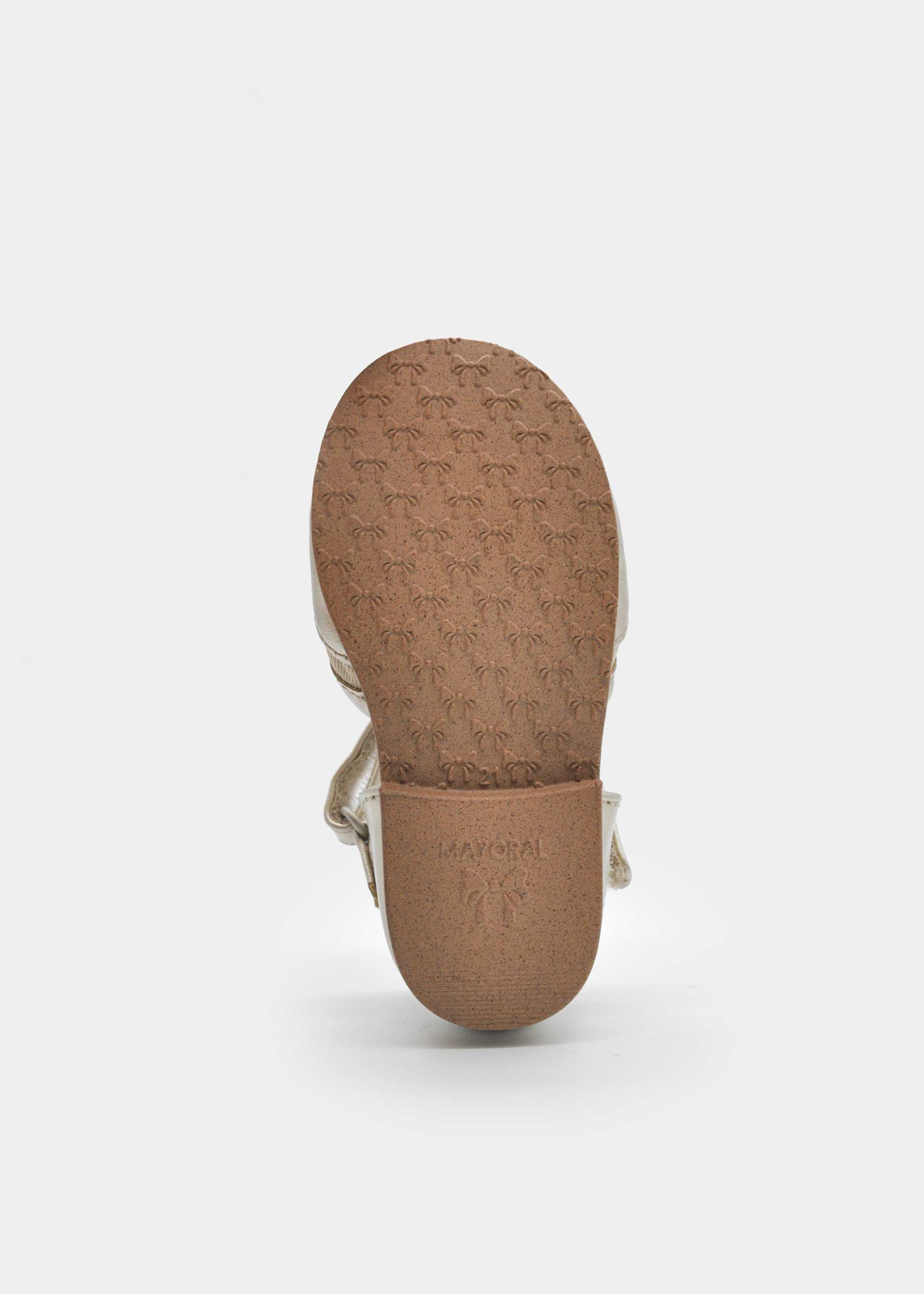 Zapatos polipiel moño bebé