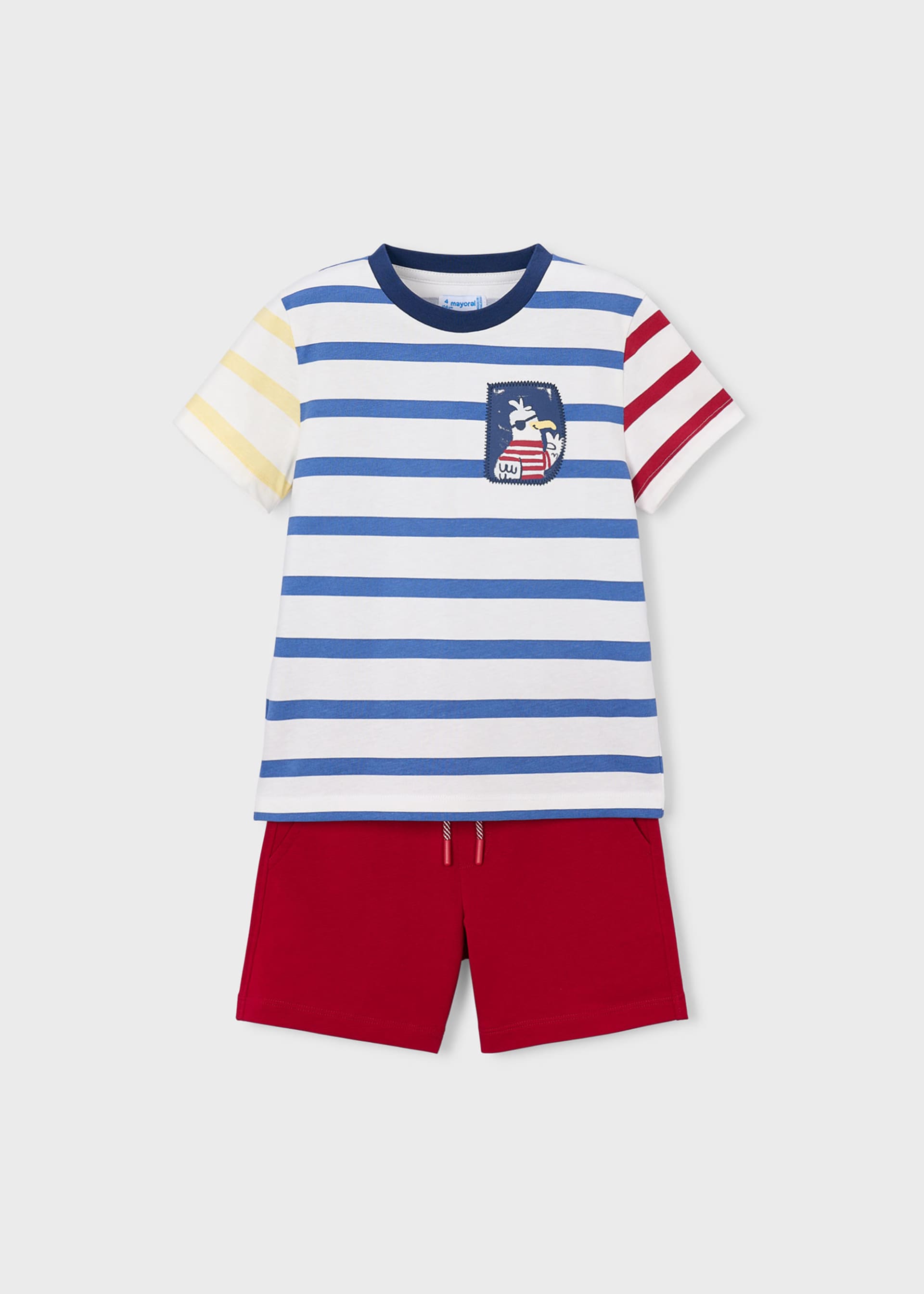 Conjunto camiseta rayas y pantalón niño