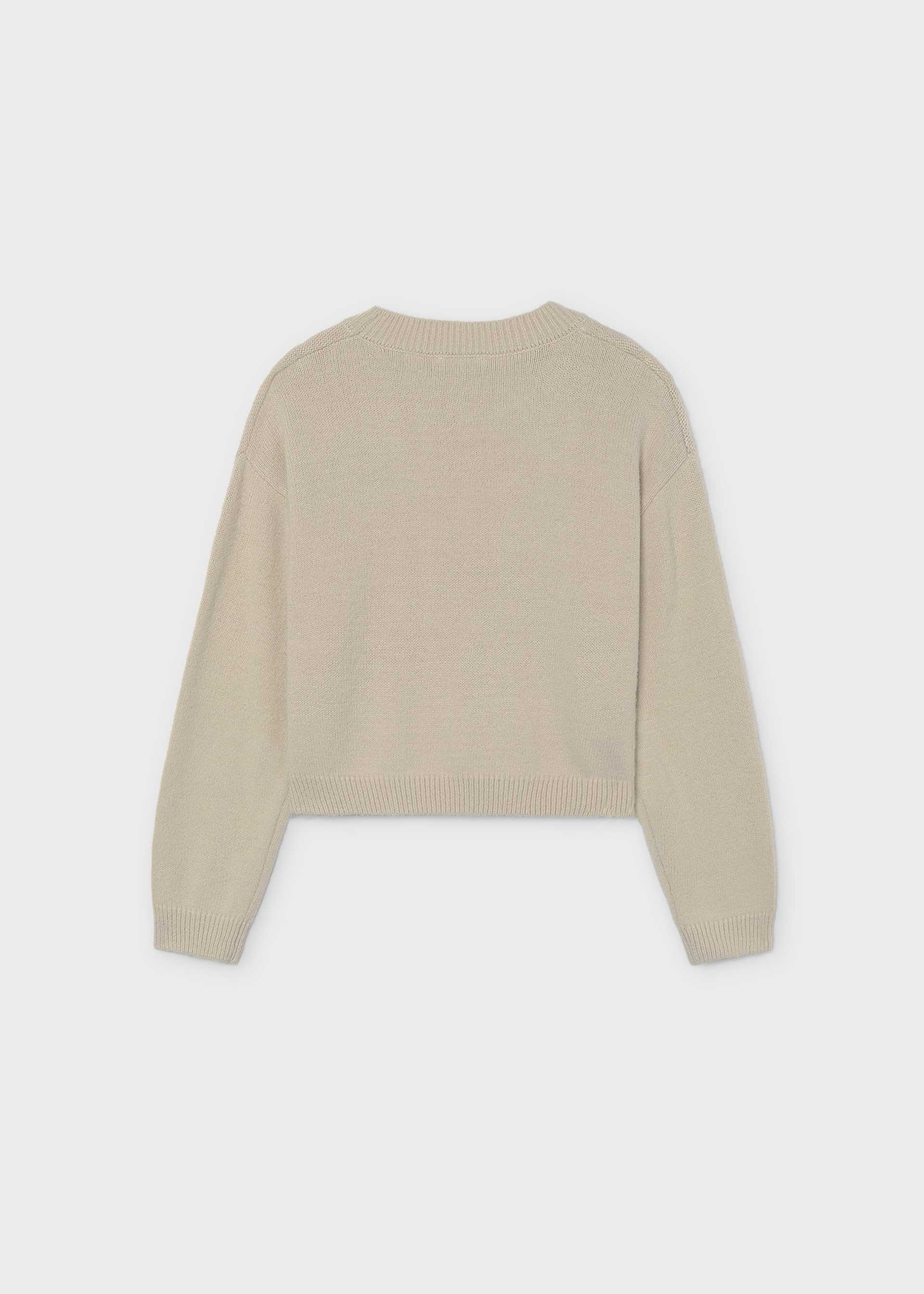 Girls' floral intarsia jumper