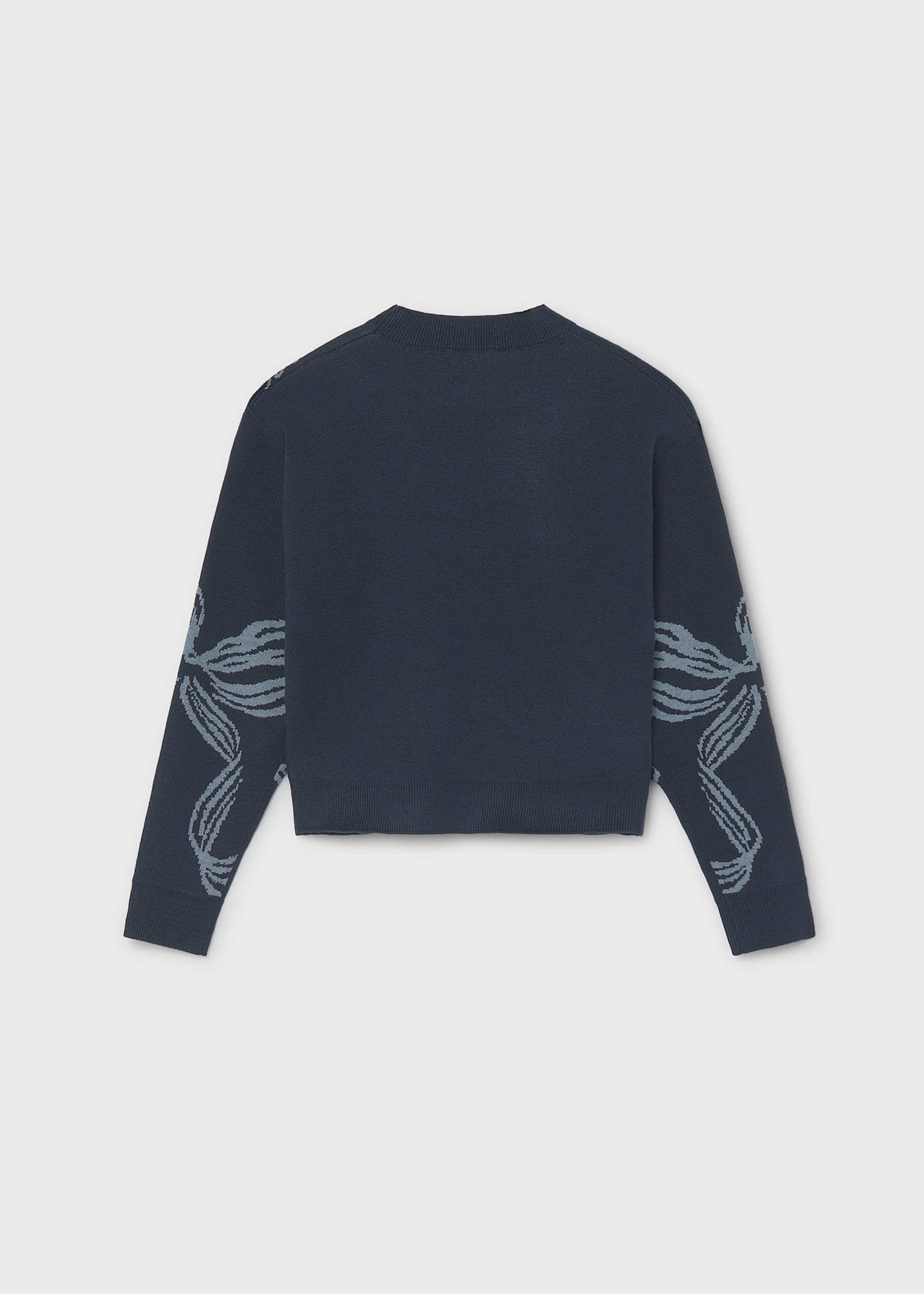 Girls' bow-tie jumper